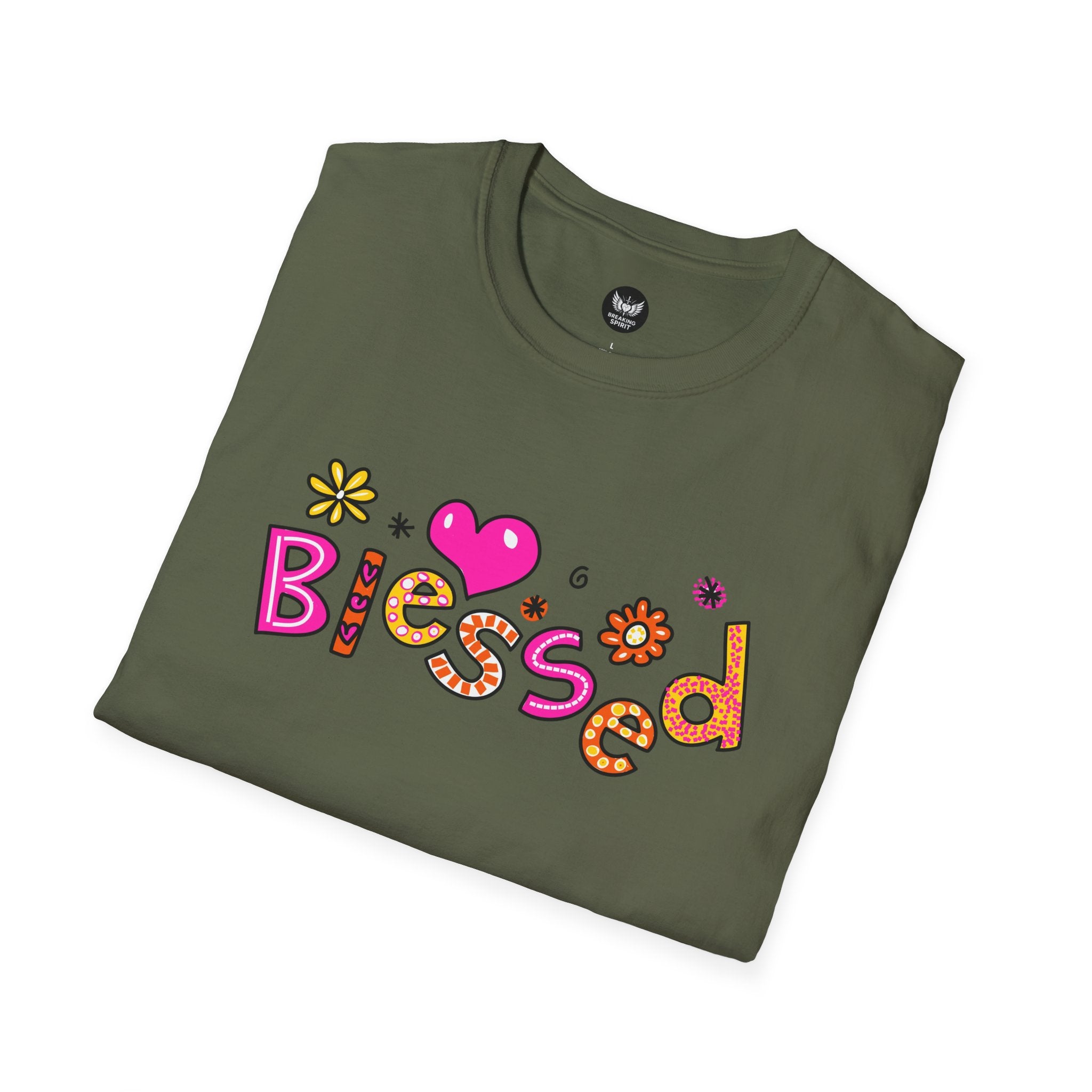 Blessed Floral Heart T-Shirt