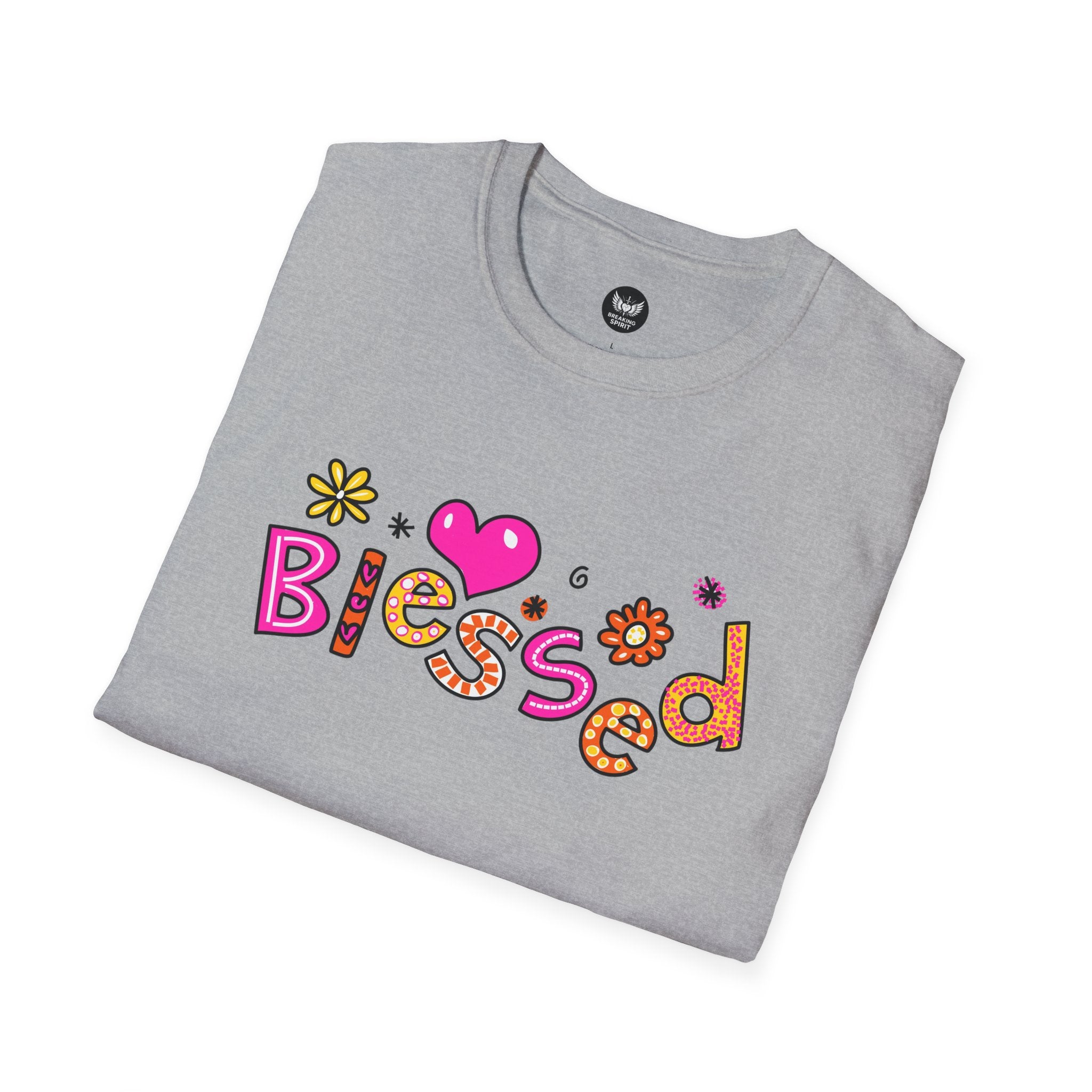 Blessed Floral Heart T-Shirt