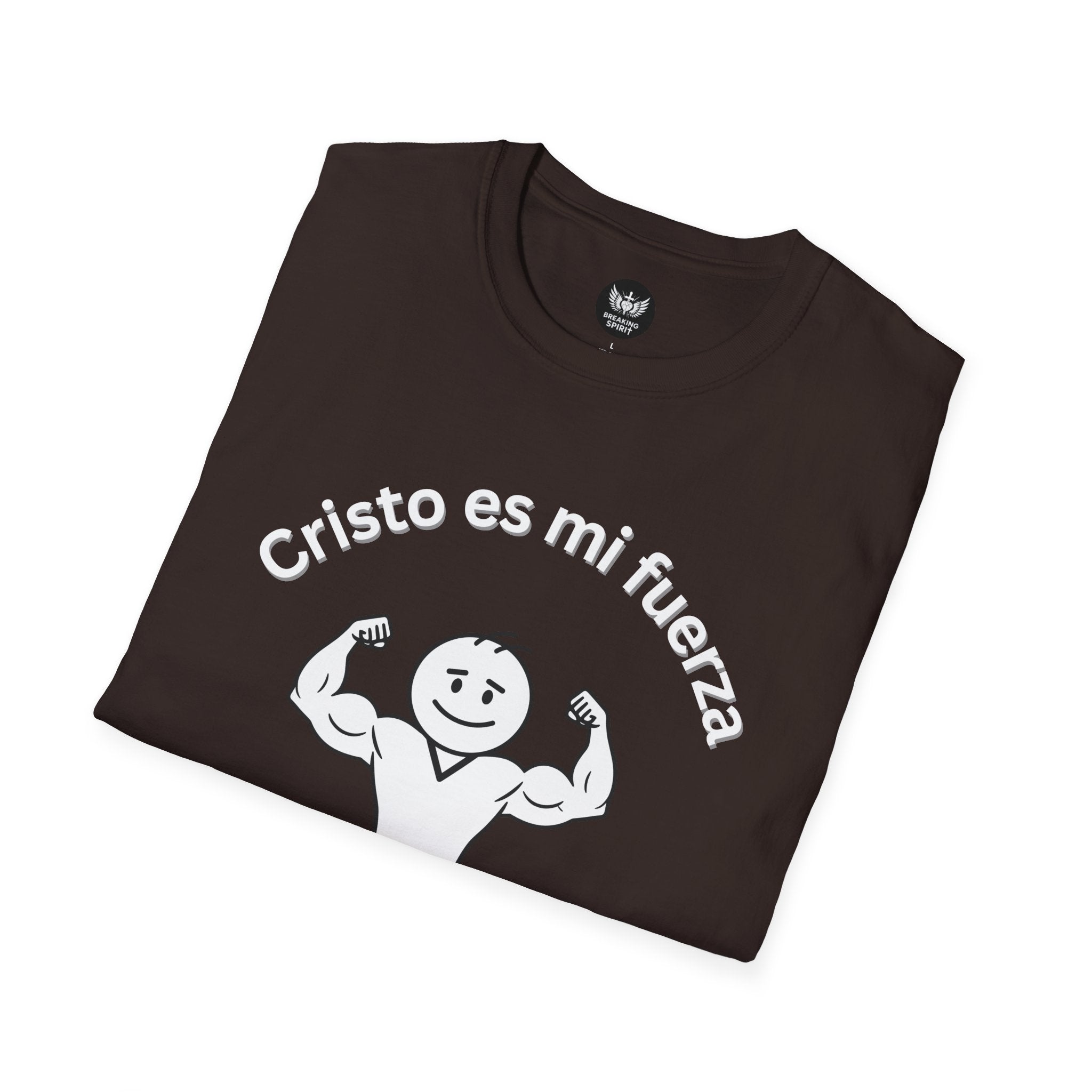 Camiseta cristiana de fuerza — Camiseta de entrenamiento de fe "Cristo es mi fuerza"