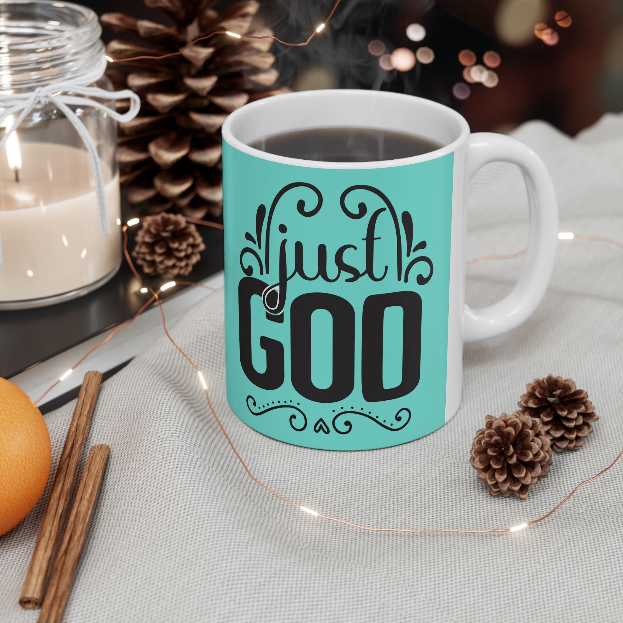 Best God Mom Ceramic Mug - Aqua Inspirational Coffee Cup (11oz, 15oz)