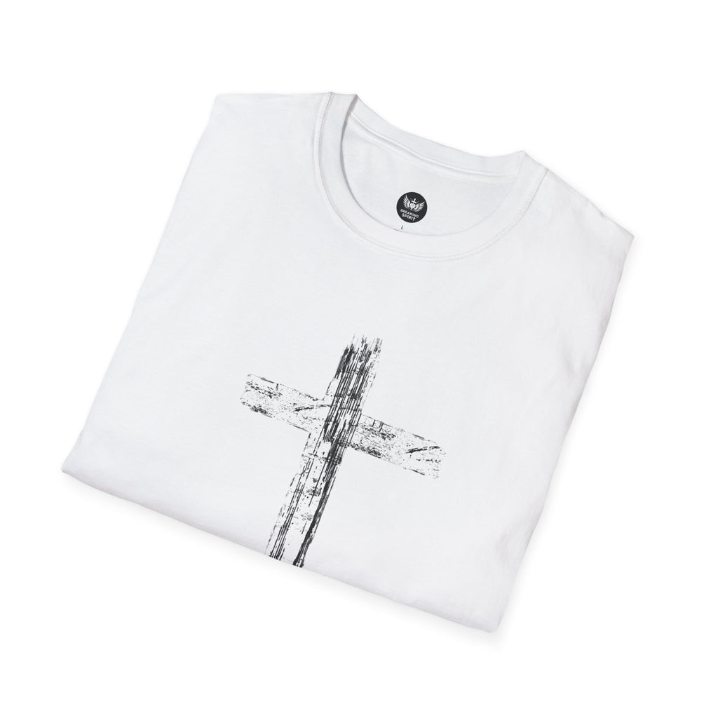 Christian Cross T-Shirt — Minimal Grunge Faith Tee