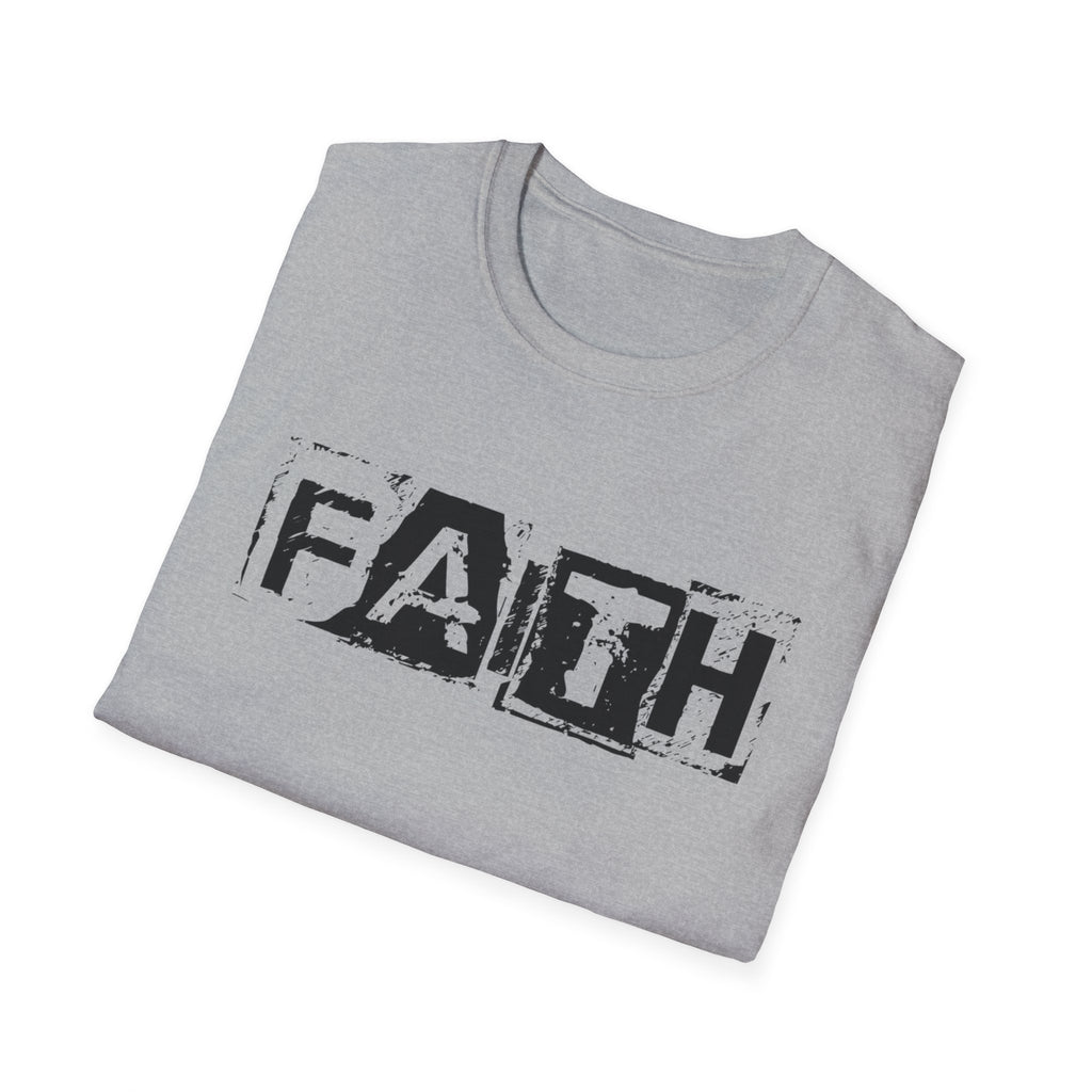 Camiseta Faith Distressed de Bloque — Camiseta Cristiana Gráfica Inspiradora