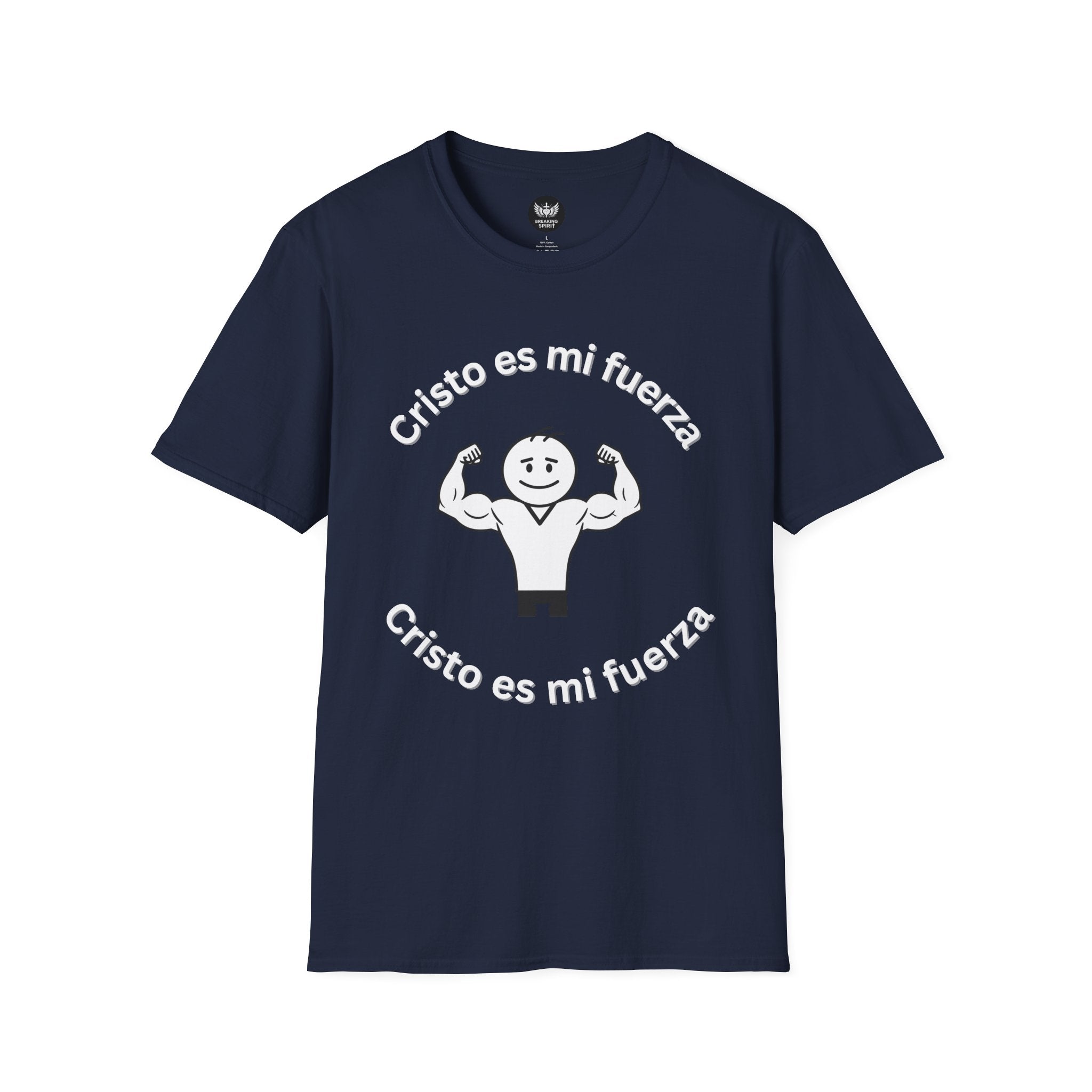 Camiseta cristiana de fuerza — Camiseta de entrenamiento de fe "Cristo es mi fuerza"