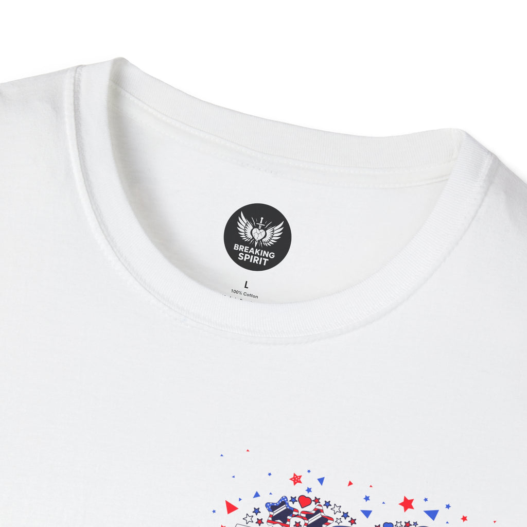 Camiseta gráfica Corazón patriótico