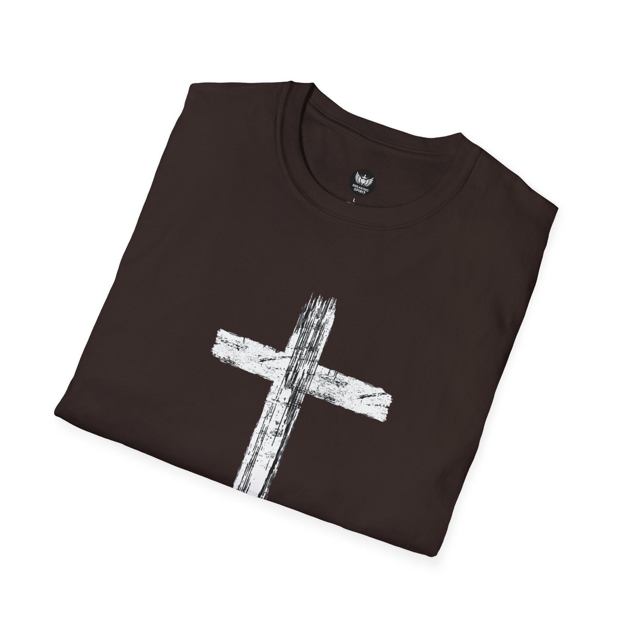 Christian Cross T-Shirt — Minimal Grunge Faith Tee