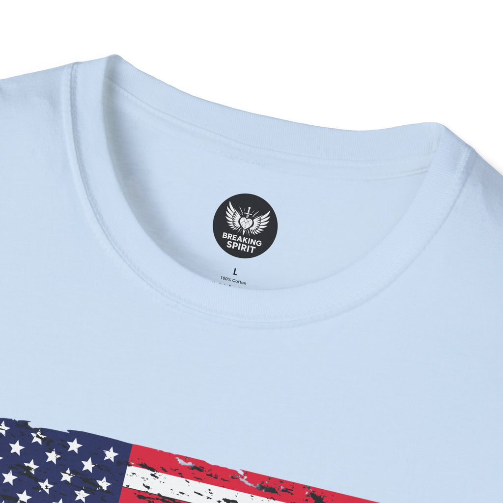 Distressed American Flag T-Shirt — Vintage USA Patriotic Tee