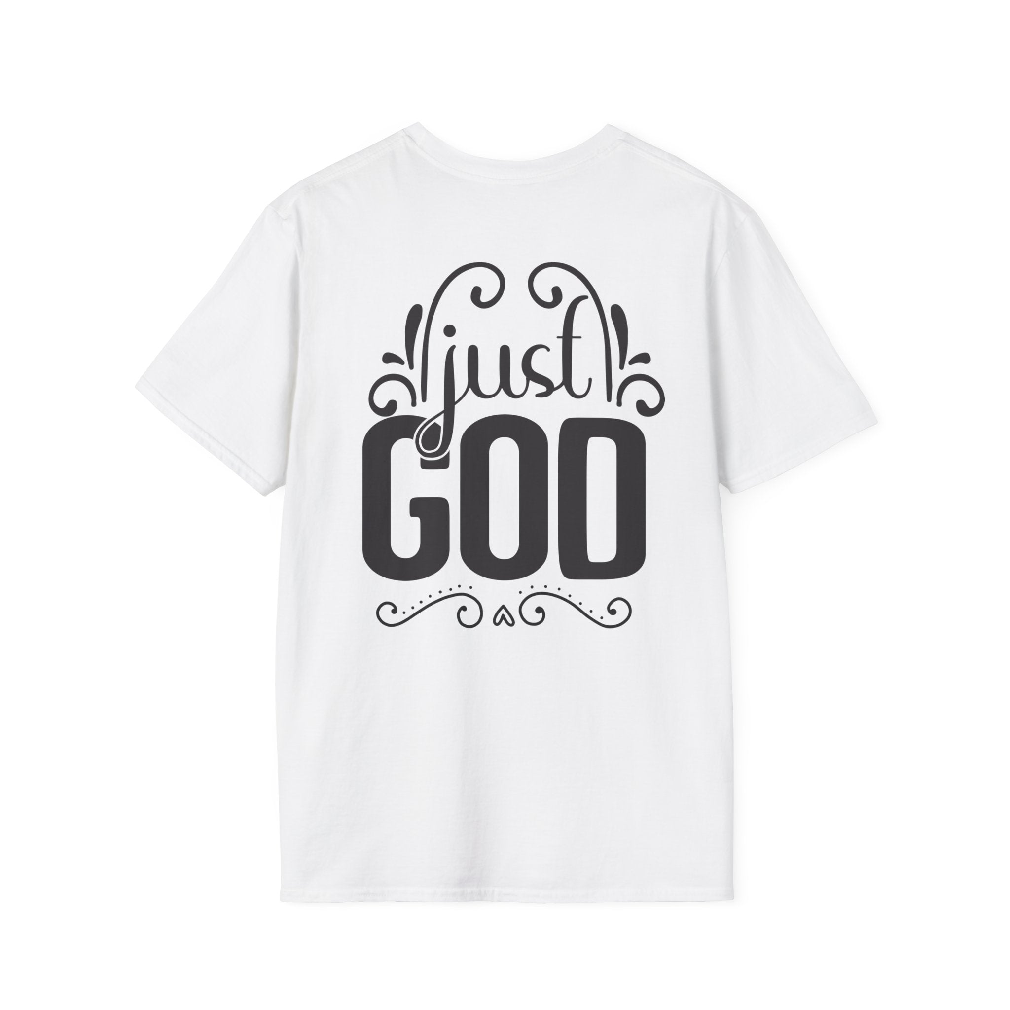 Christian T-Shirt — "Just God" Cross Faith Tee