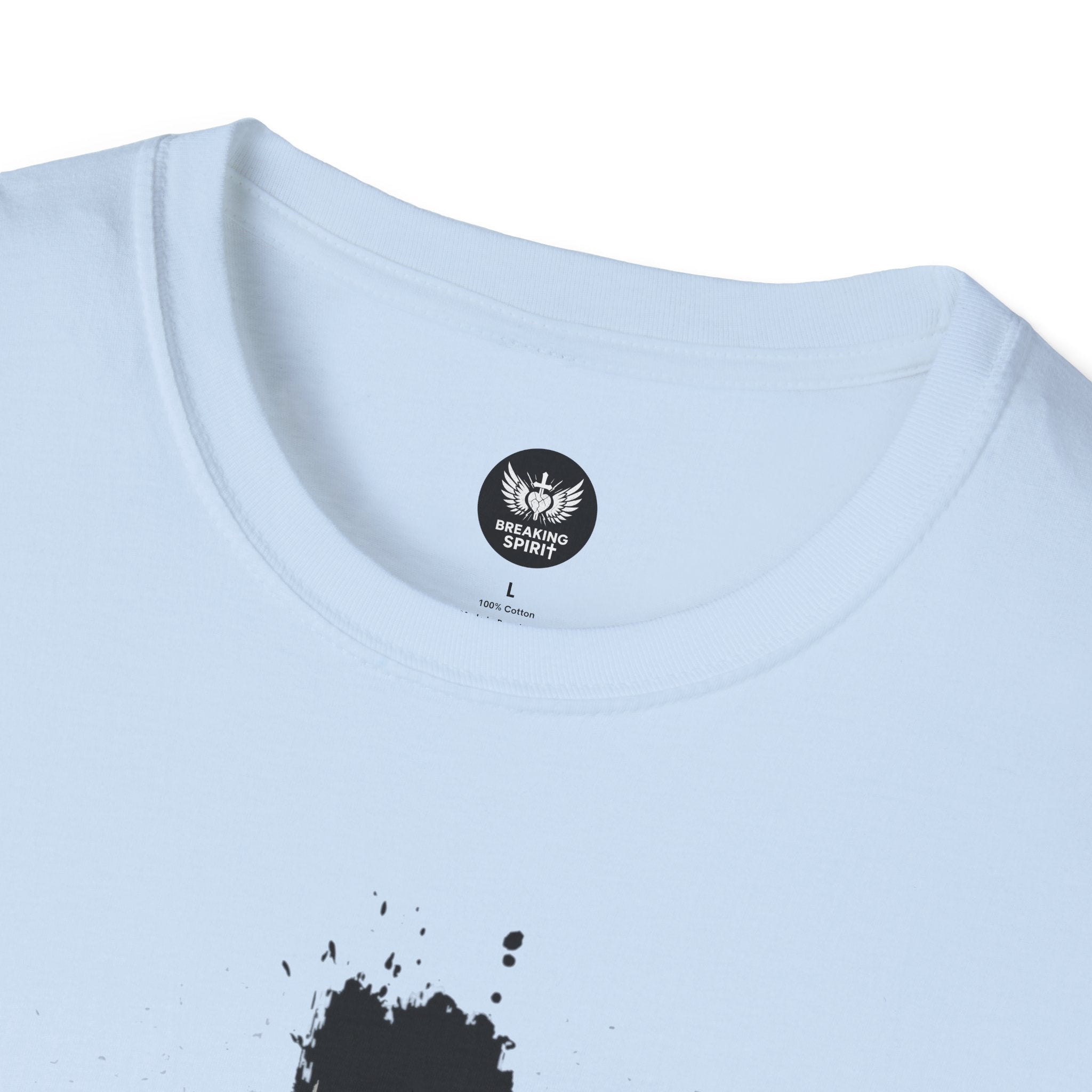 Camiseta con Cruz de Pincel Grunge — Camiseta Cristiana Desgastada