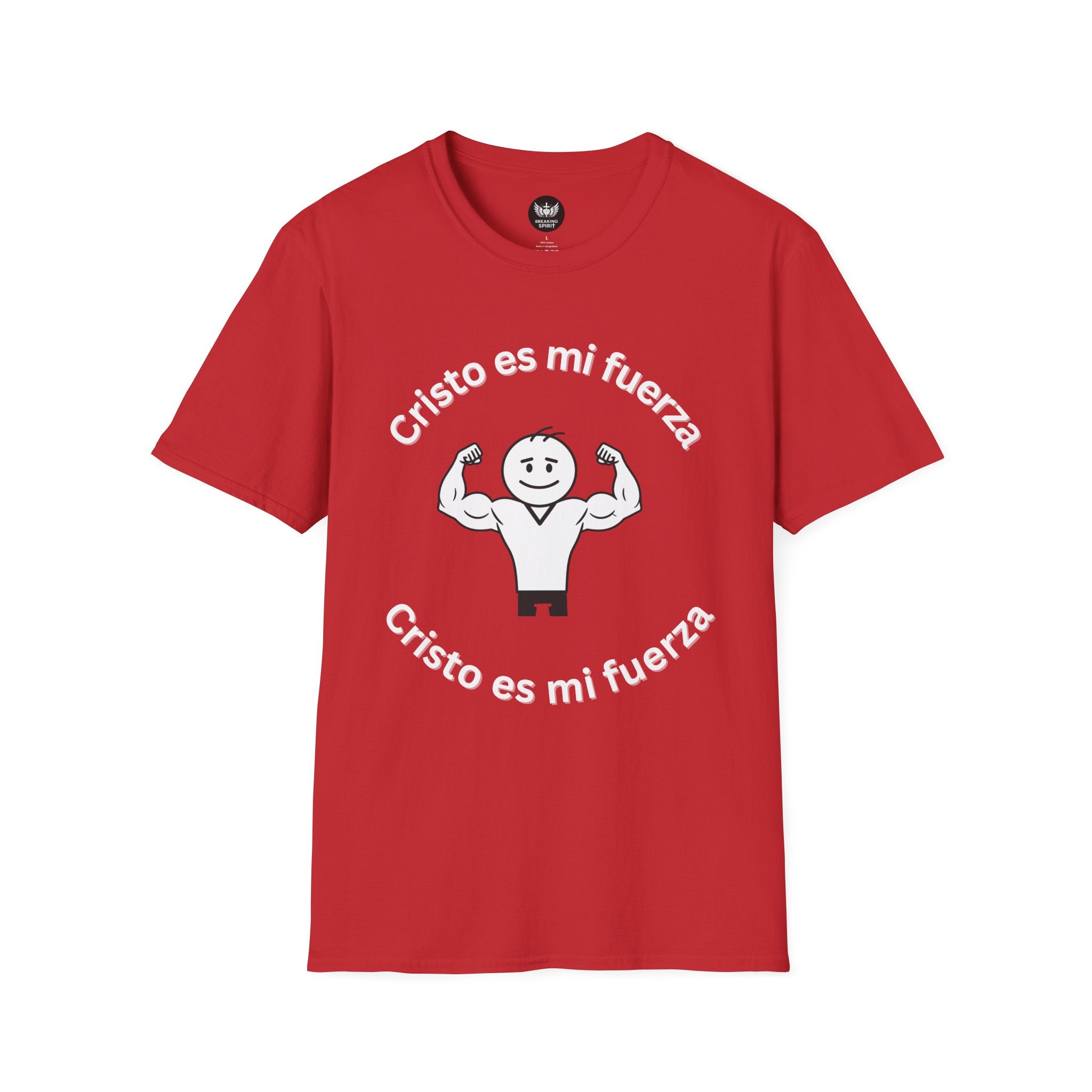 Camiseta cristiana de fuerza — Camiseta de entrenamiento de fe "Cristo es mi fuerza"