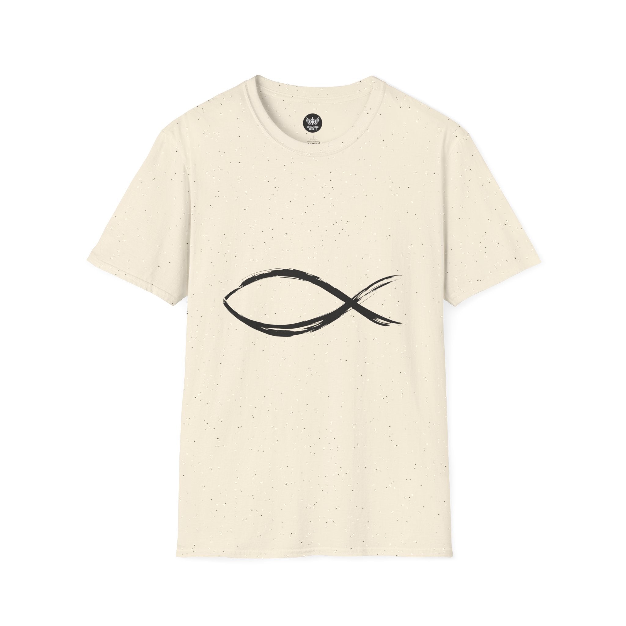 Christian Fish Symbol T-Shirt — Minimal Ichthys Faith Tee