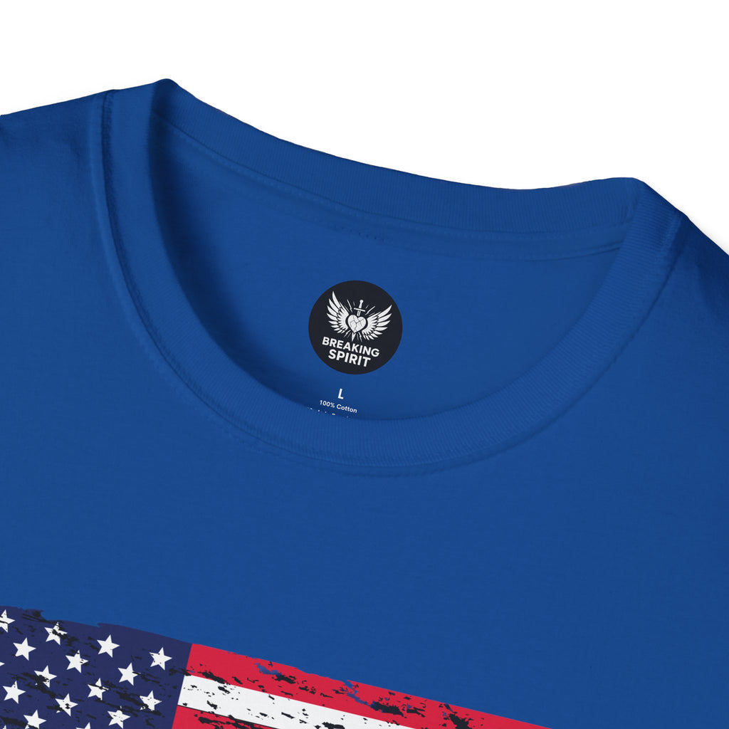 Distressed American Flag T-Shirt — Vintage USA Patriotic Tee