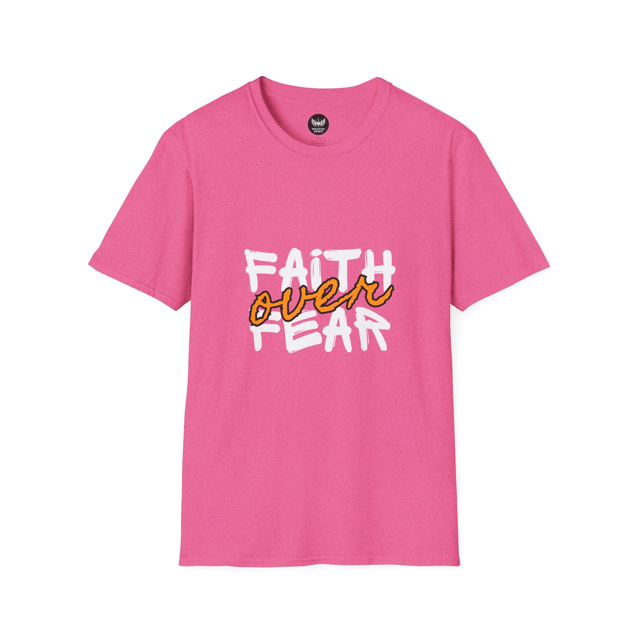 Camiseta Fe sobre Miedo | Tipografía Cristiana Inspiradora
