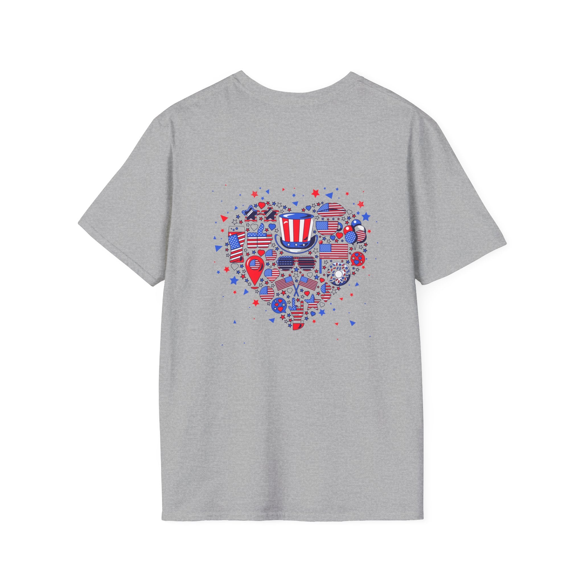 Patriotic Heart Graphic T-Shirt