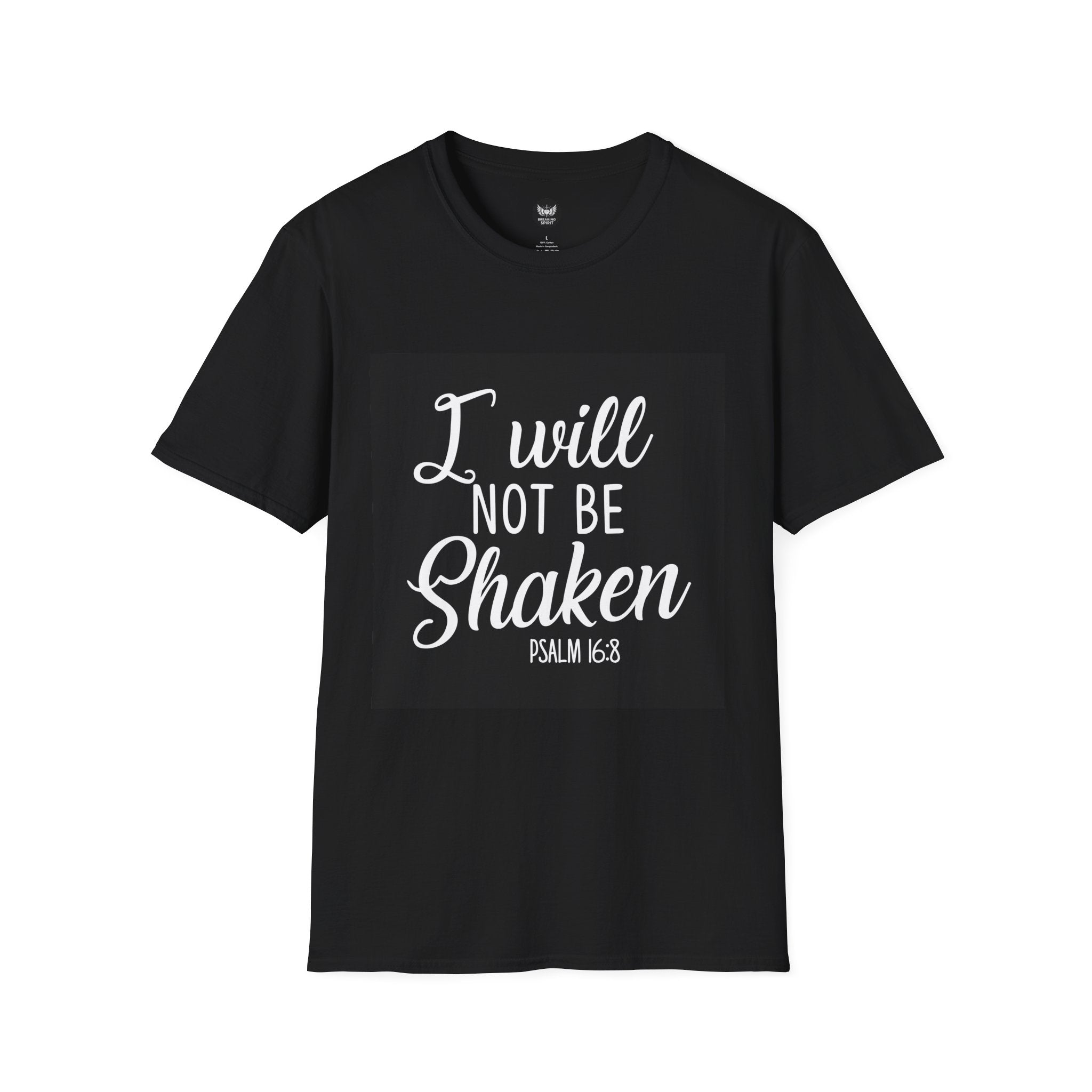 Camiseta No Seré Conmovido — Salmo 46:8 Camiseta Cristiana Inspiradora