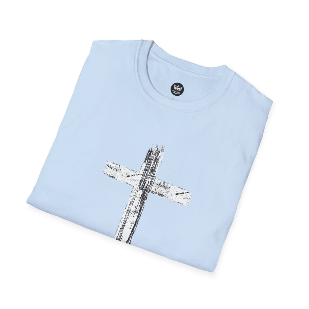 Christian Cross T-Shirt — Minimal Grunge Faith Tee