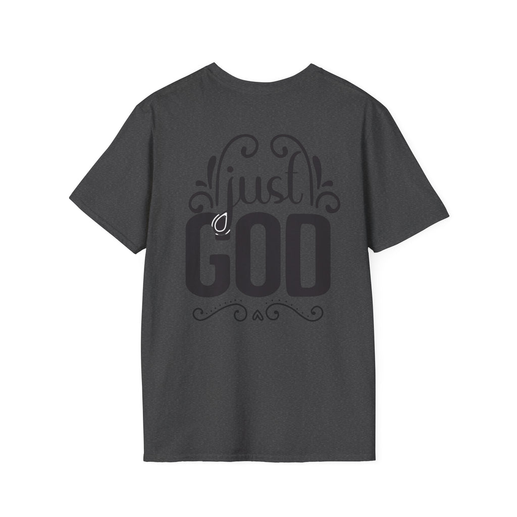 Christian T-Shirt — "Just God" Cross Faith Tee