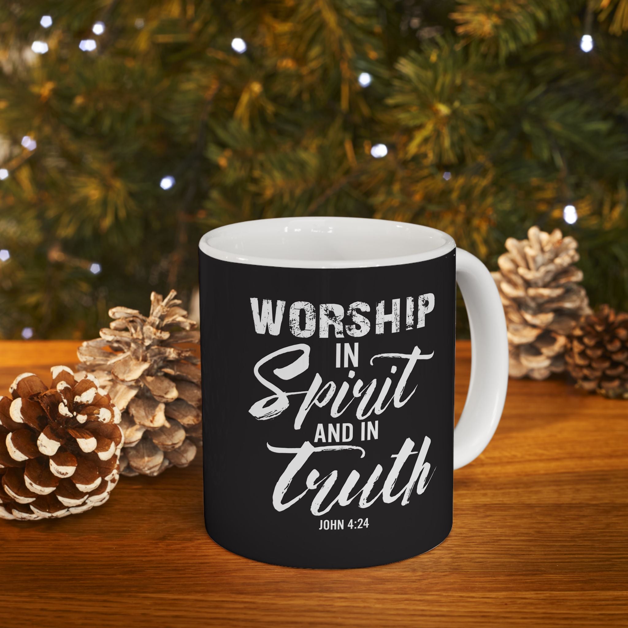 Worship Servant Mug — Inspirational Church Coffee Cup (11oz/15oz)