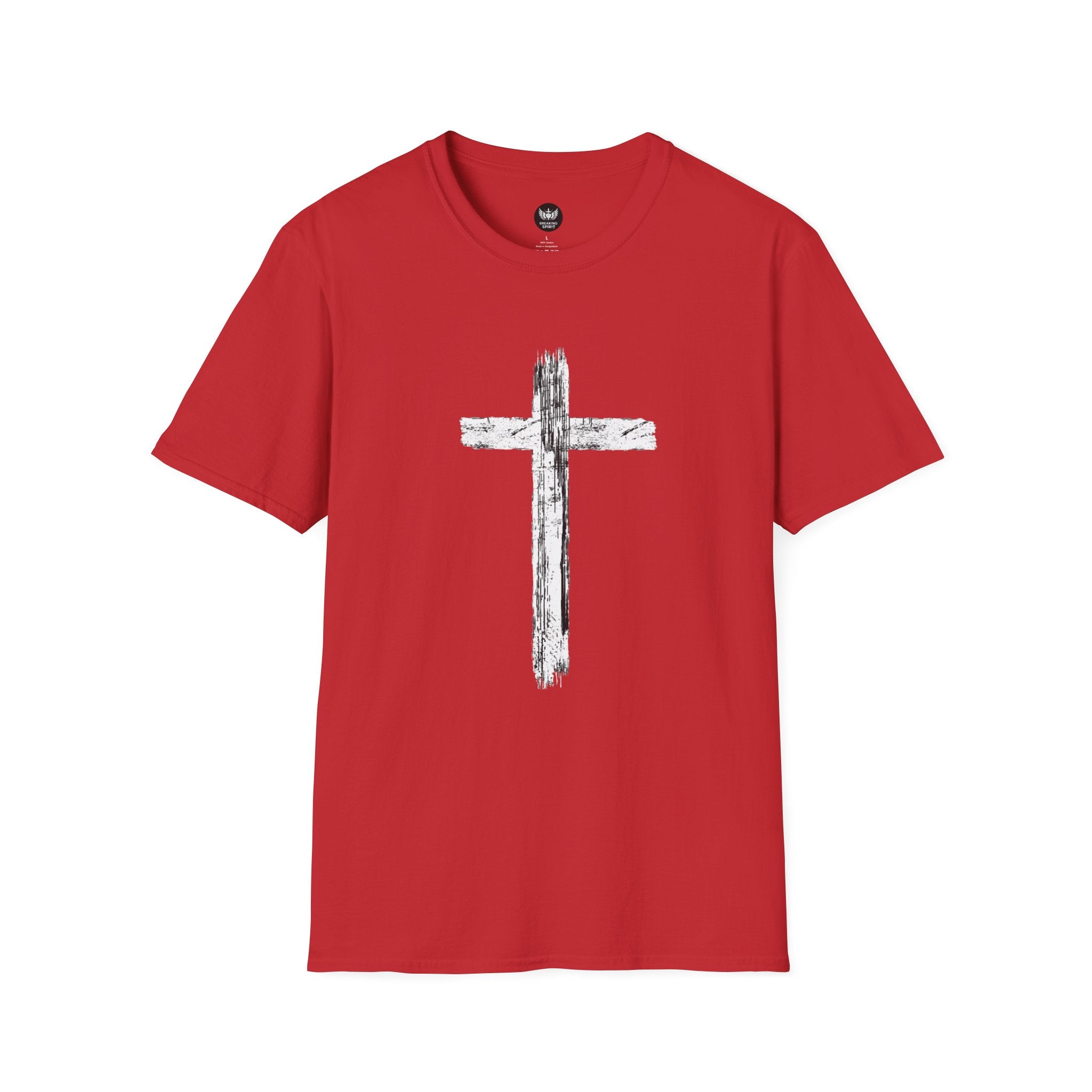 Christian Cross T-Shirt — Minimal Grunge Faith Tee