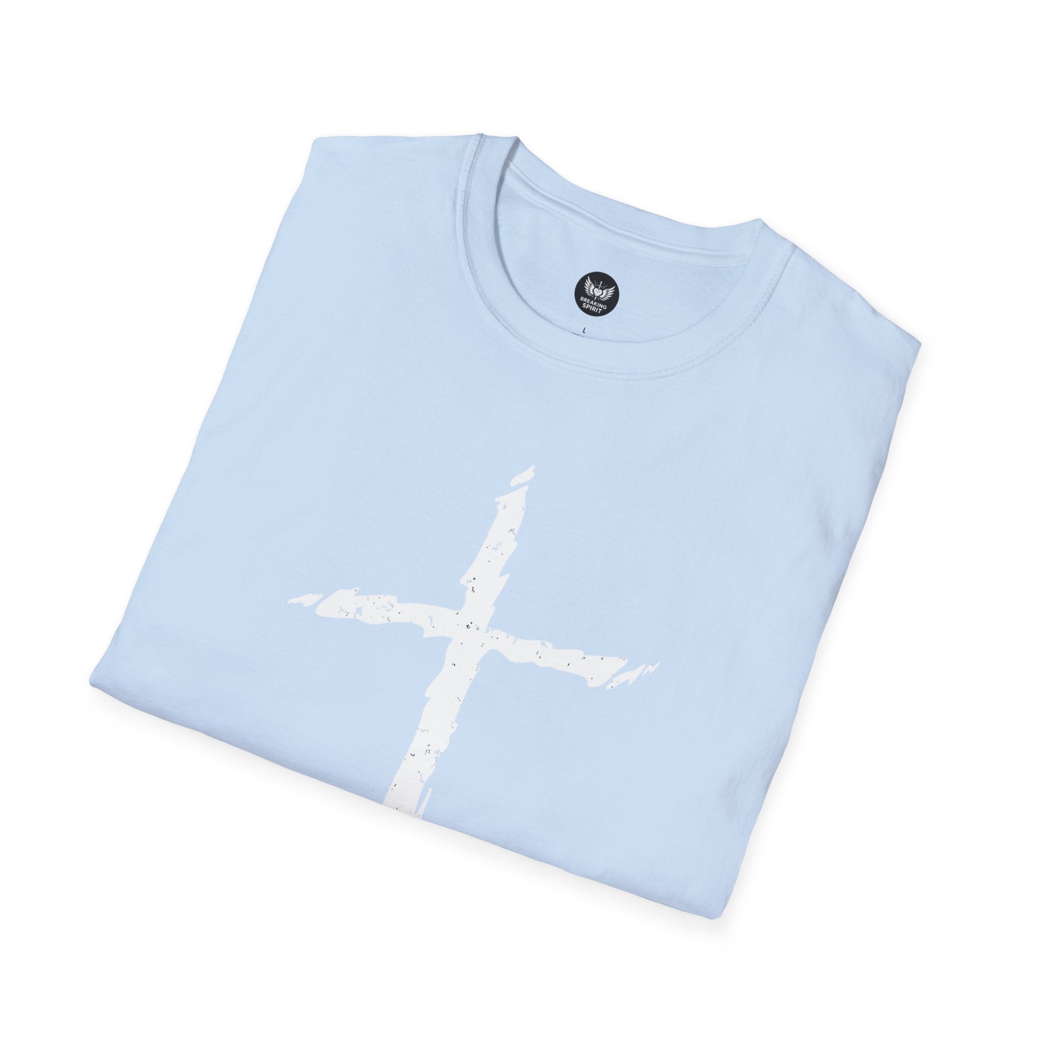Camiseta Cruzada Pincelada — Camiseta Minimalista de Fe Cristiana