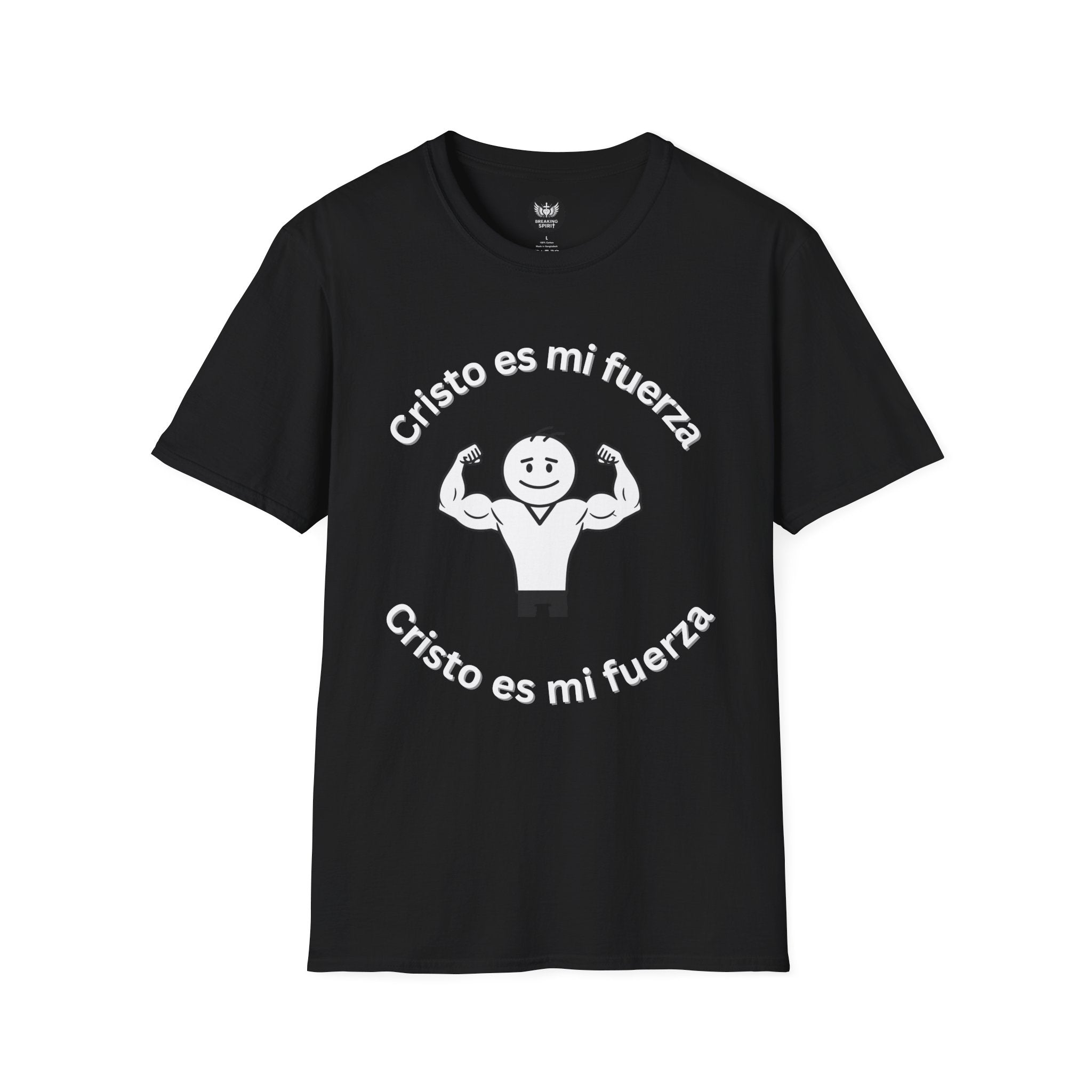 Camiseta cristiana de fuerza — Camiseta de entrenamiento de fe "Cristo es mi fuerza"