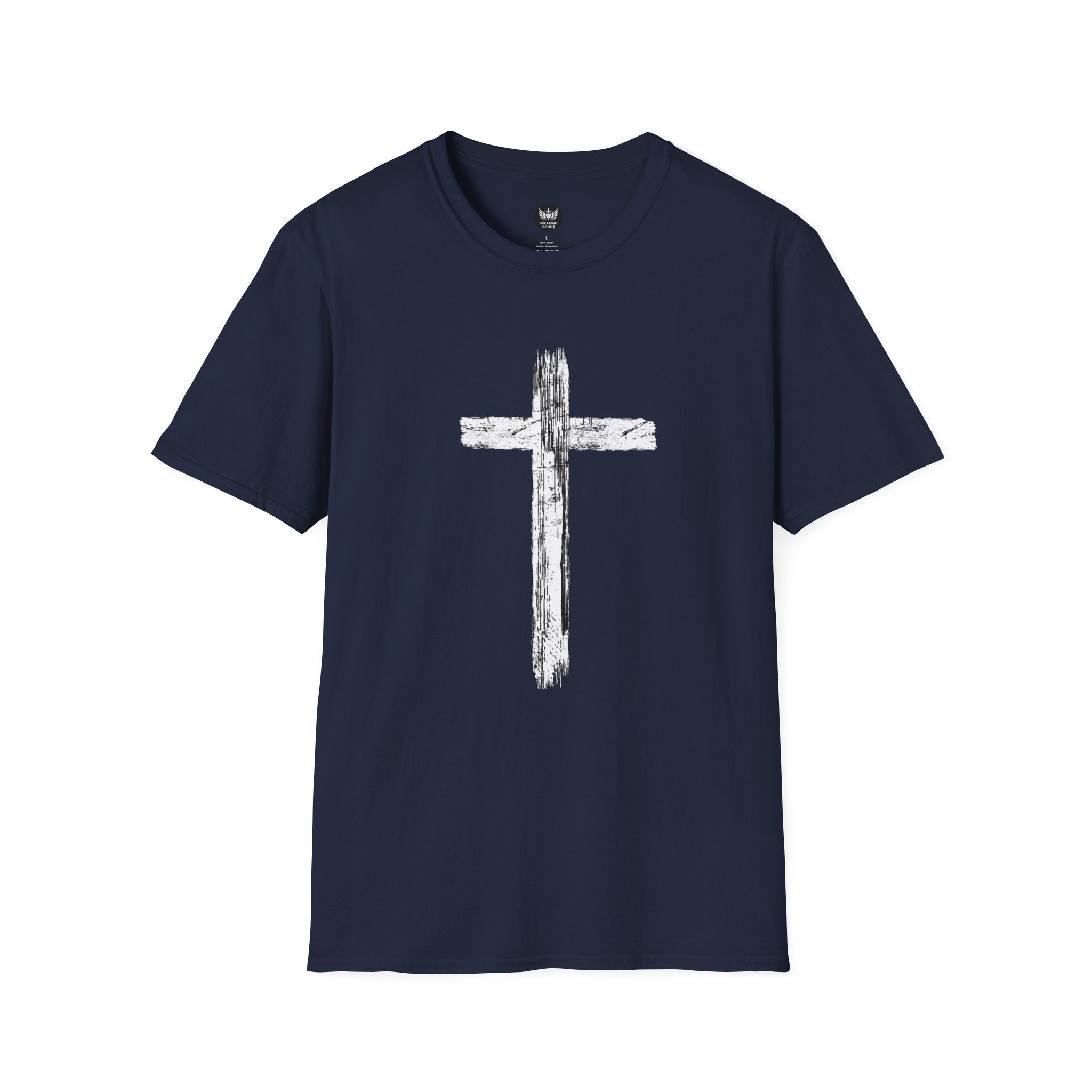 Christian Cross T-Shirt — Minimal Grunge Faith Tee
