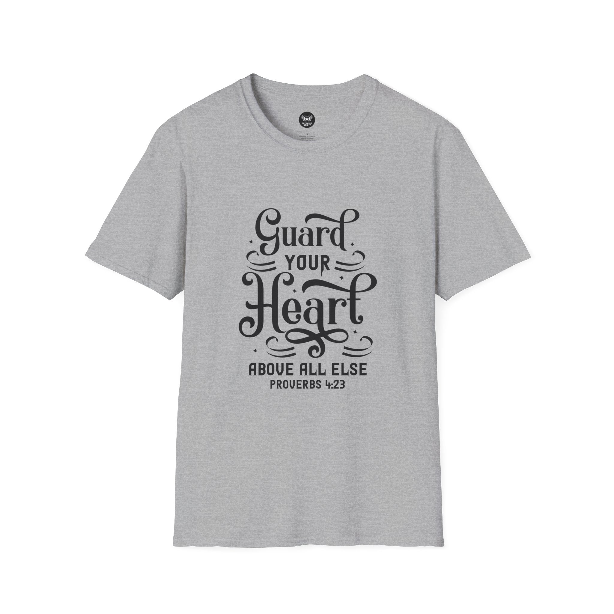 Guard Your Heart T-Shirt — Proverbs 4:23 Inspirational Faith Tee