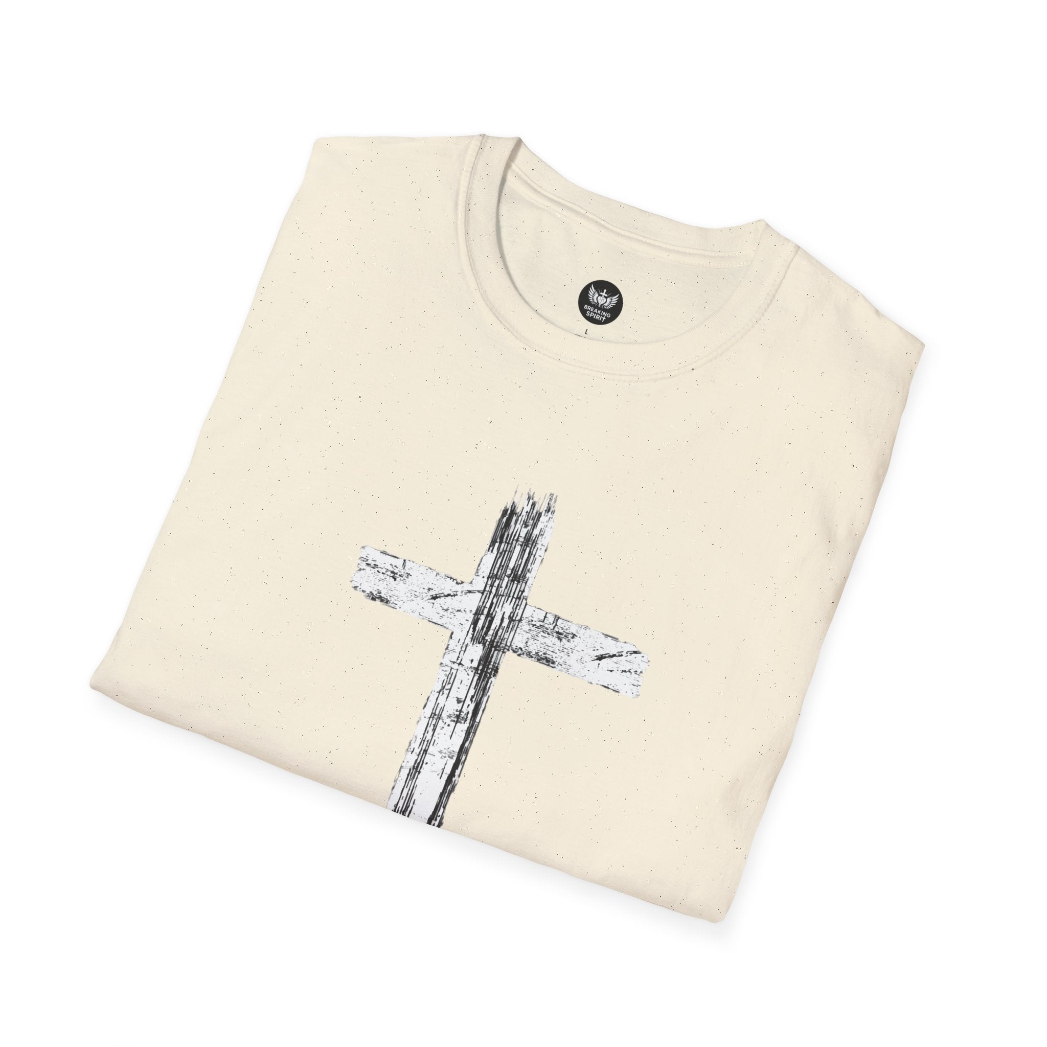 Christian Cross T-Shirt — Minimal Grunge Faith Tee
