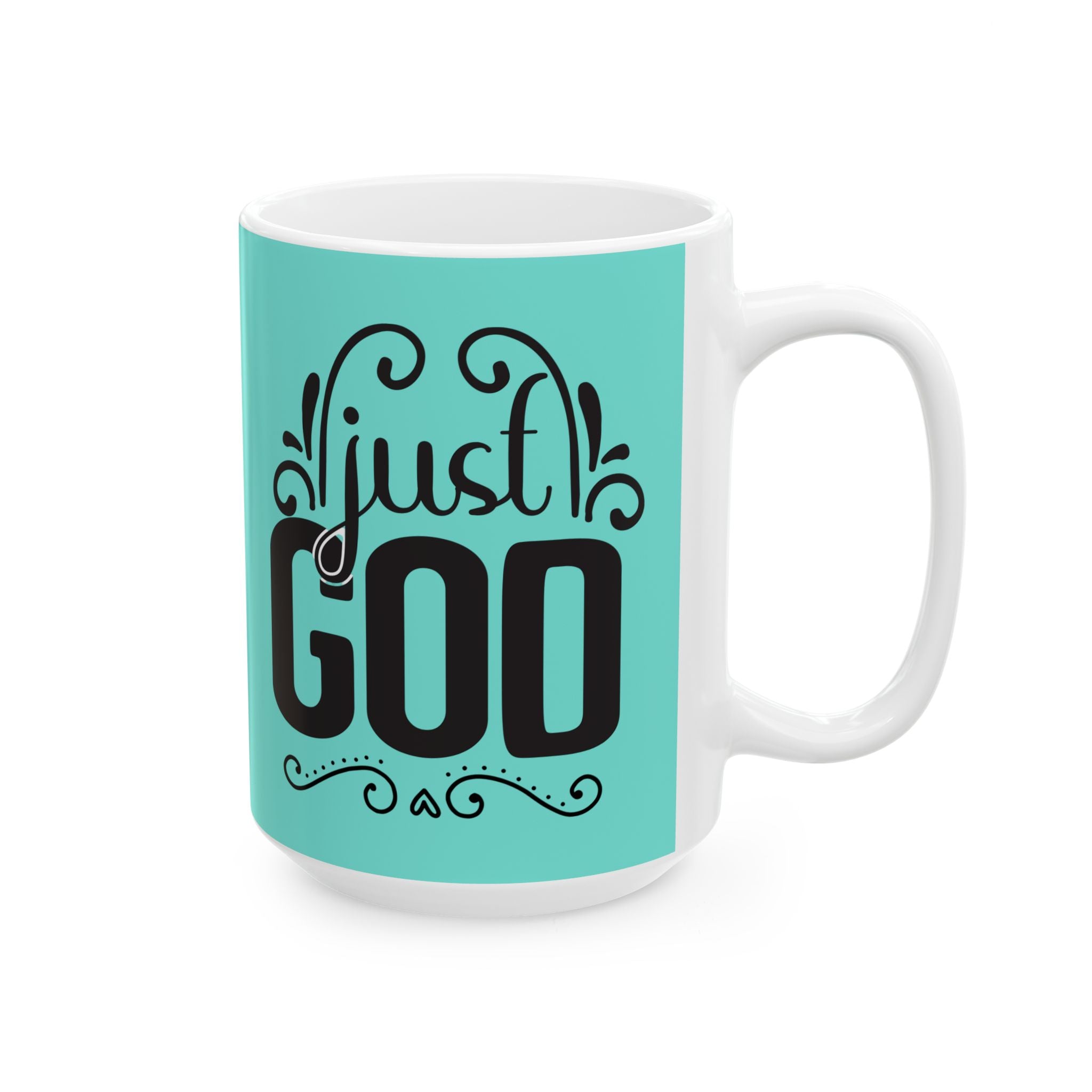 Best God Mom Ceramic Mug - Aqua Inspirational Coffee Cup (11oz, 15oz)