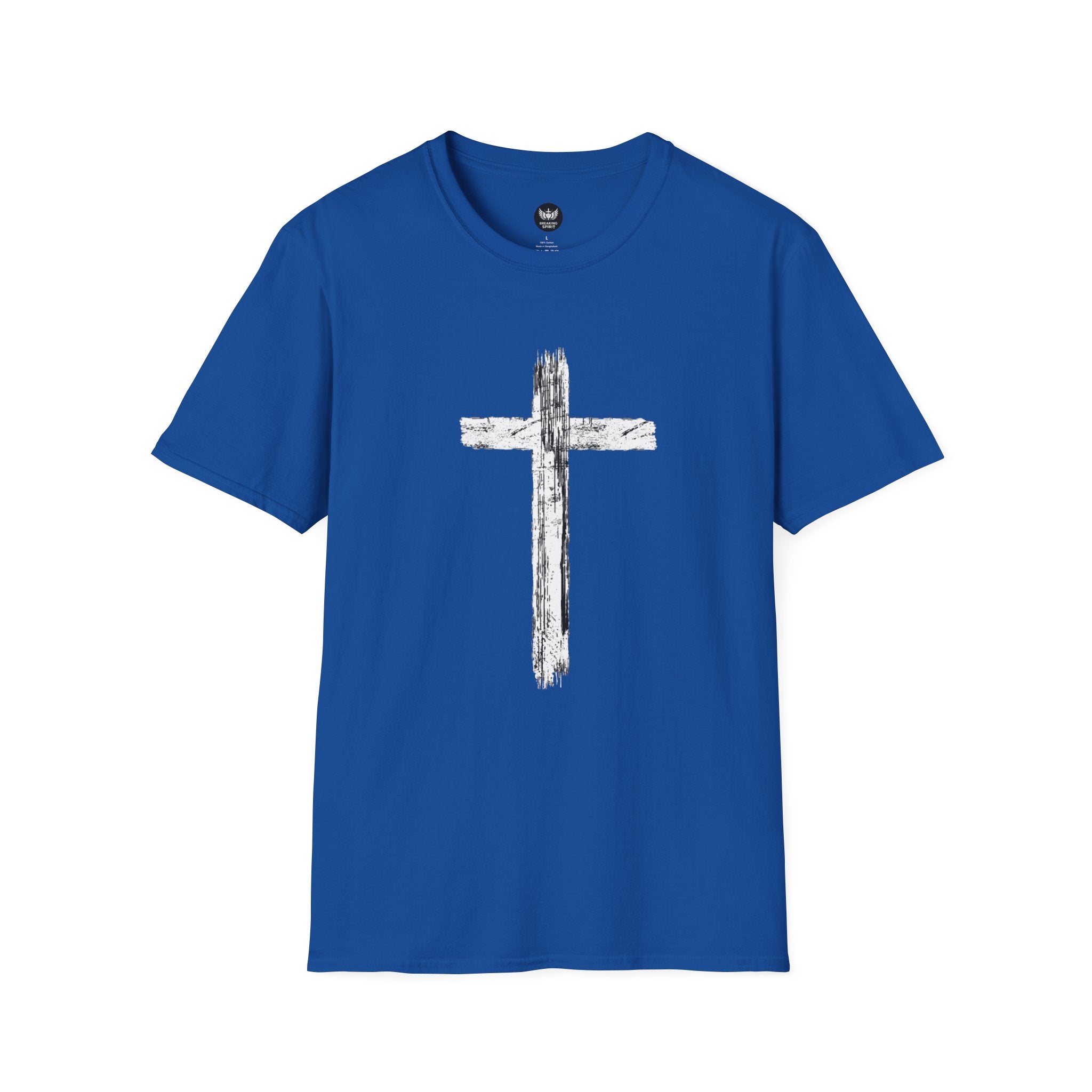Christian Cross T-Shirt — Minimal Grunge Faith Tee