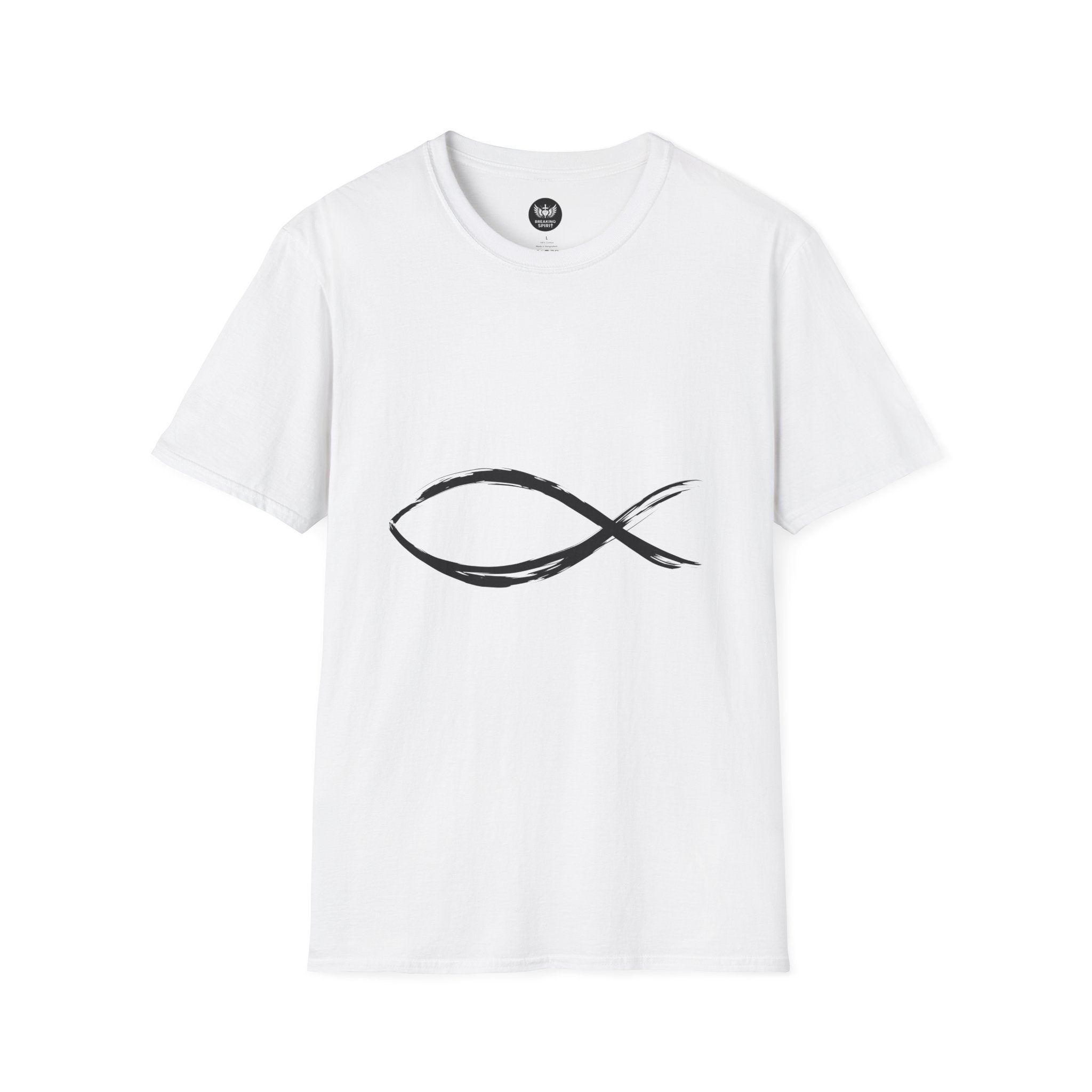 Christian Fish Symbol T-Shirt — Minimal Ichthys Faith Tee