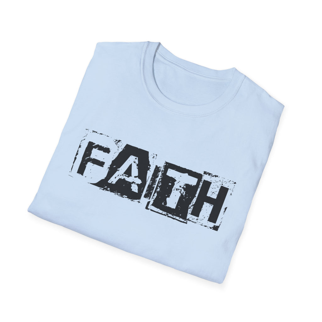 Camiseta Faith Distressed de Bloque — Camiseta Cristiana Gráfica Inspiradora
