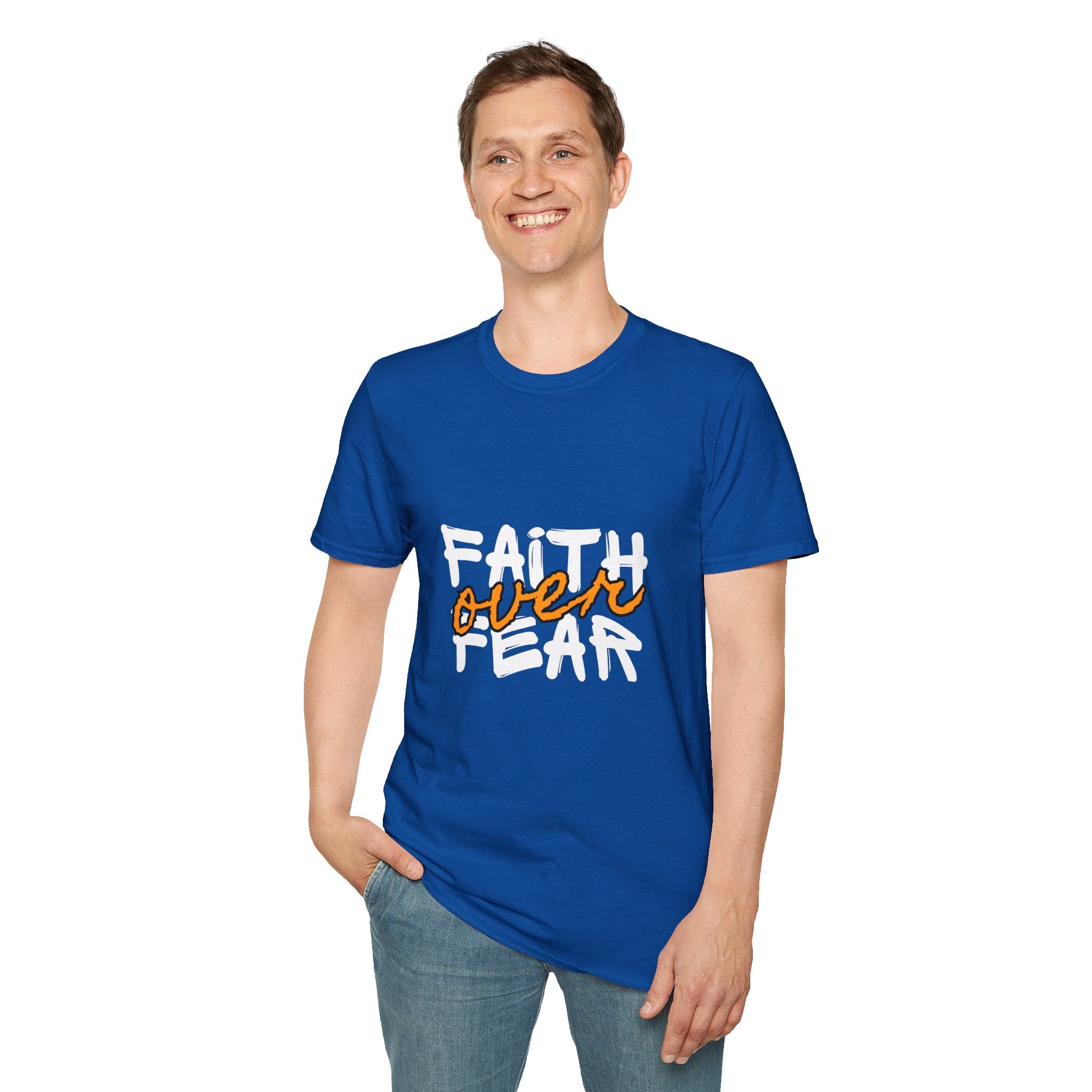 Camiseta Fe sobre Miedo | Tipografía Cristiana Inspiradora