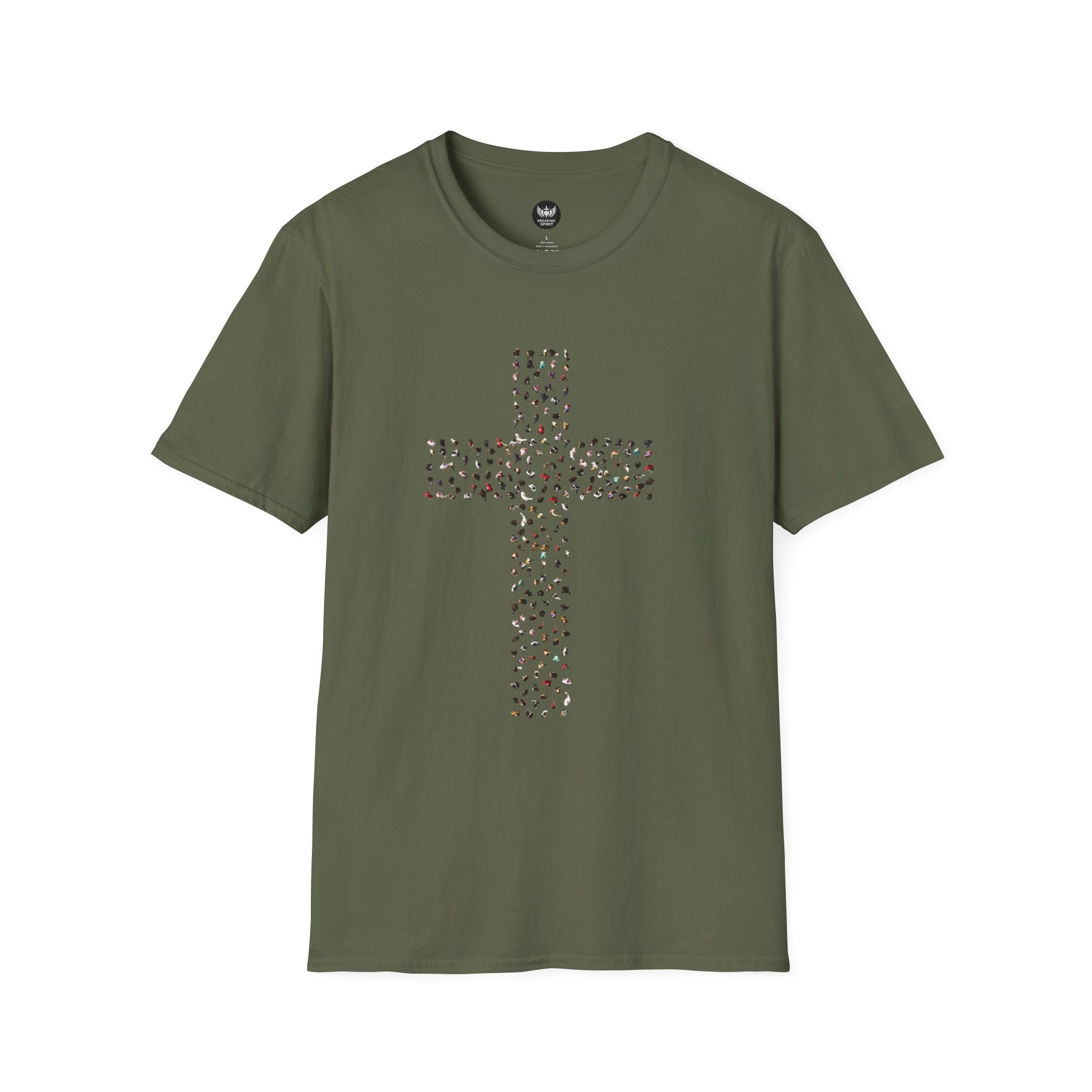 Camiseta Cruzada con Estampado de Leopardo