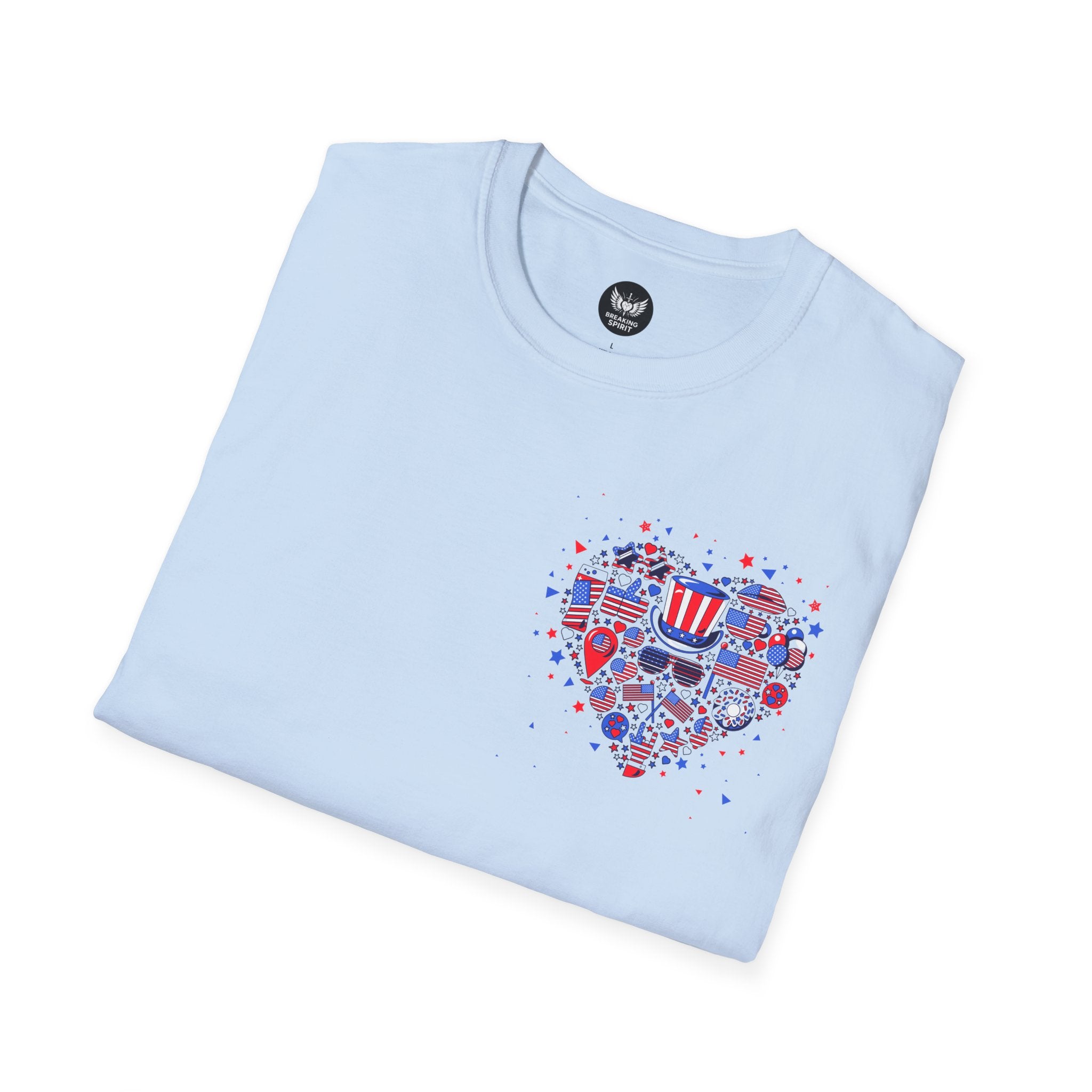 Camiseta gráfica Corazón patriótico