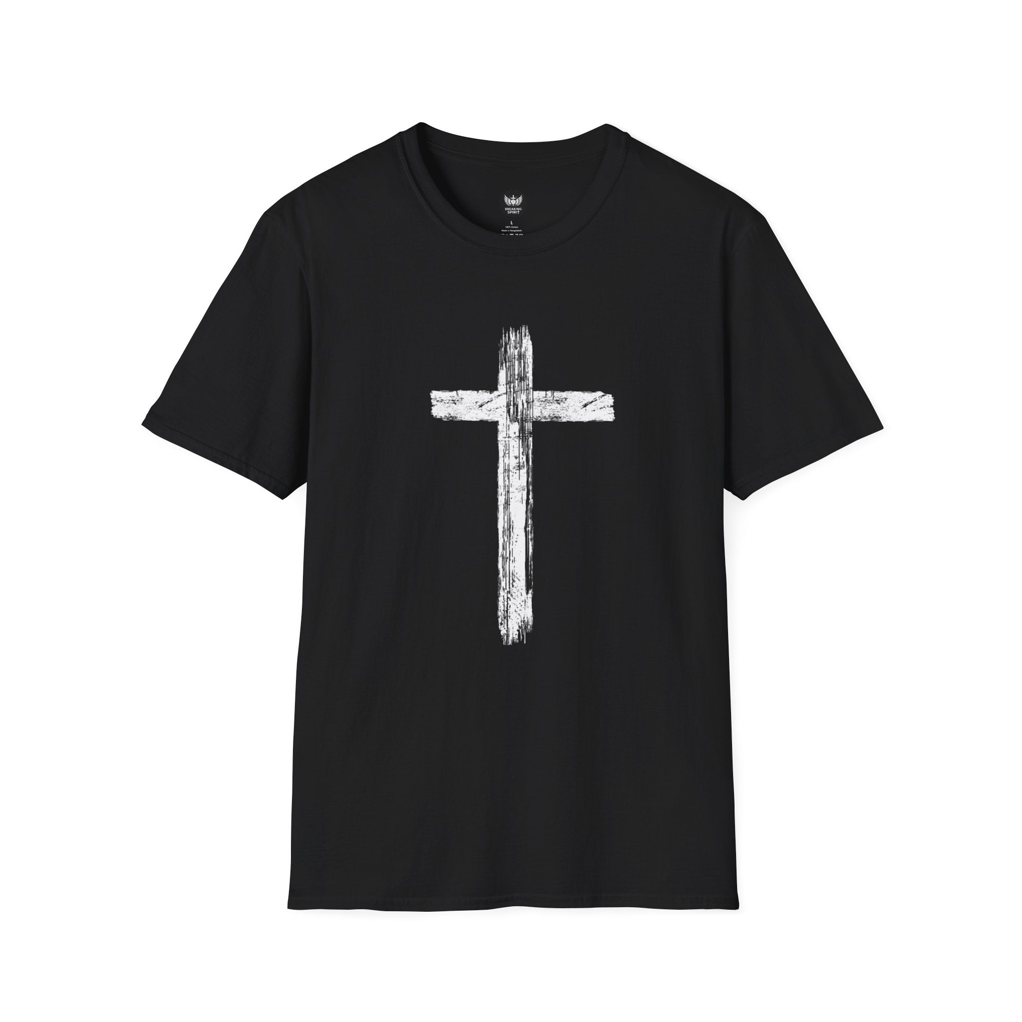 Christian Cross T-Shirt — Minimal Grunge Faith Tee
