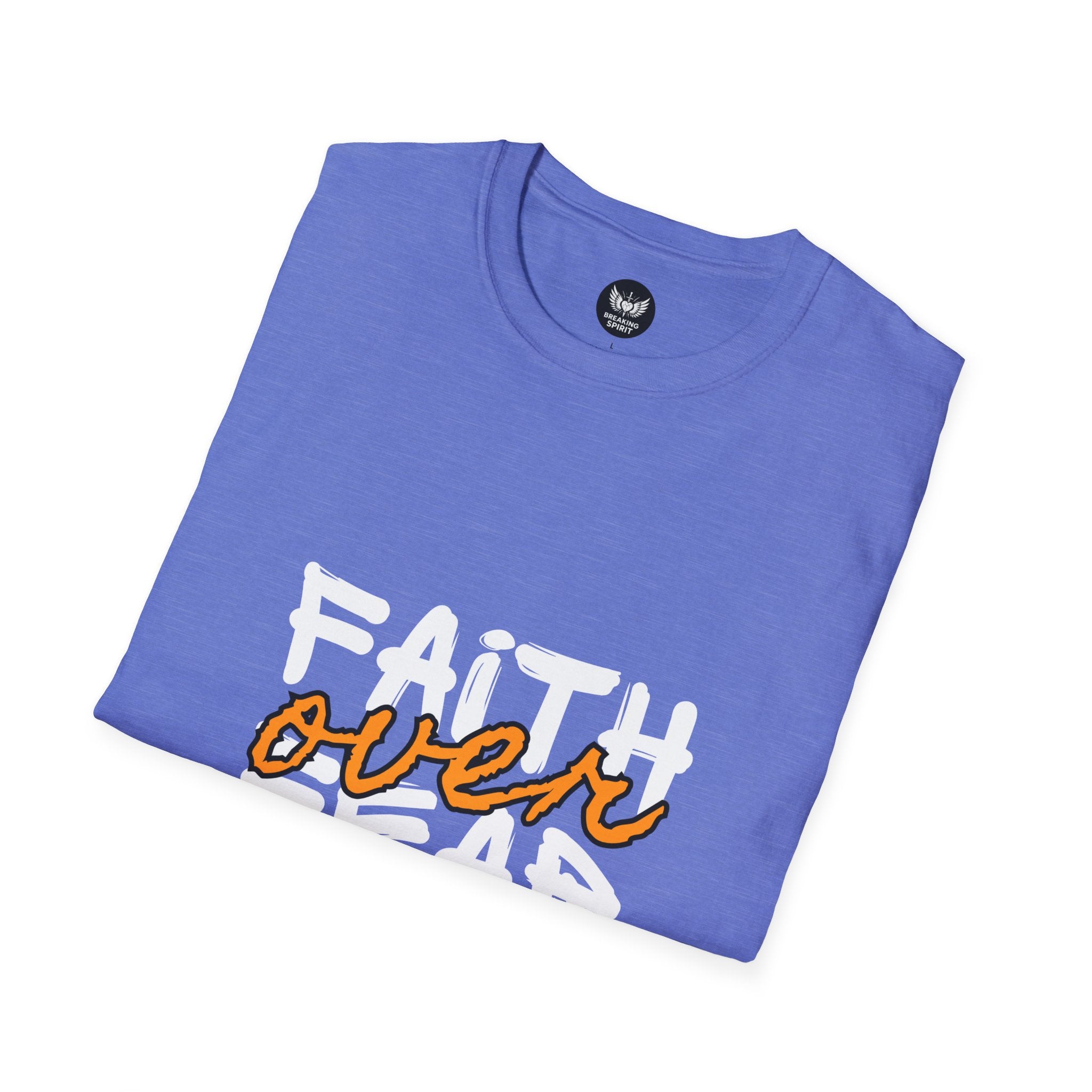 Camiseta Fe sobre Miedo | Tipografía Cristiana Inspiradora
