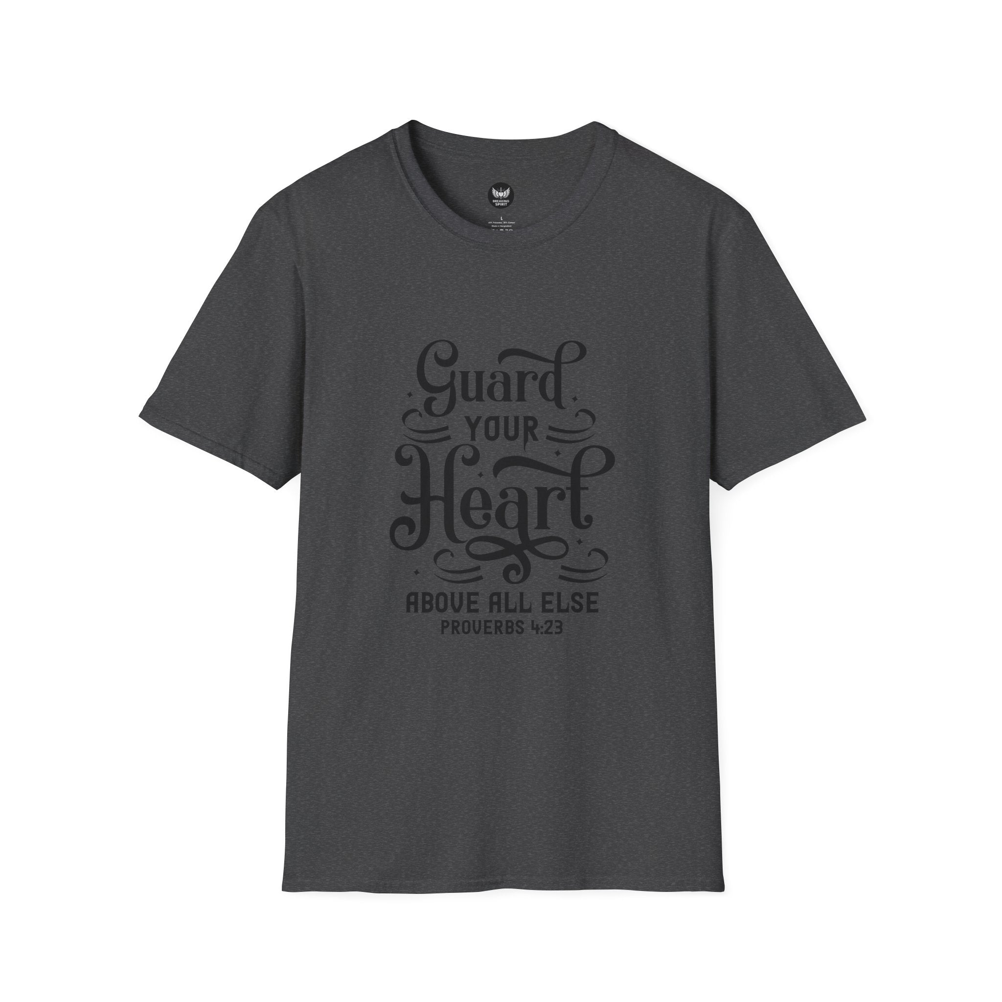 Guard Your Heart T-Shirt — Proverbs 4:23 Inspirational Faith Tee