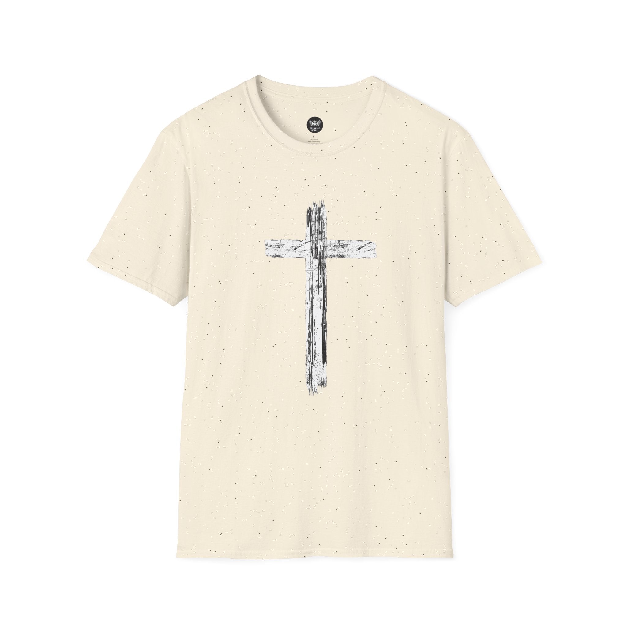 Christian Cross T-Shirt — Minimal Grunge Faith Tee
