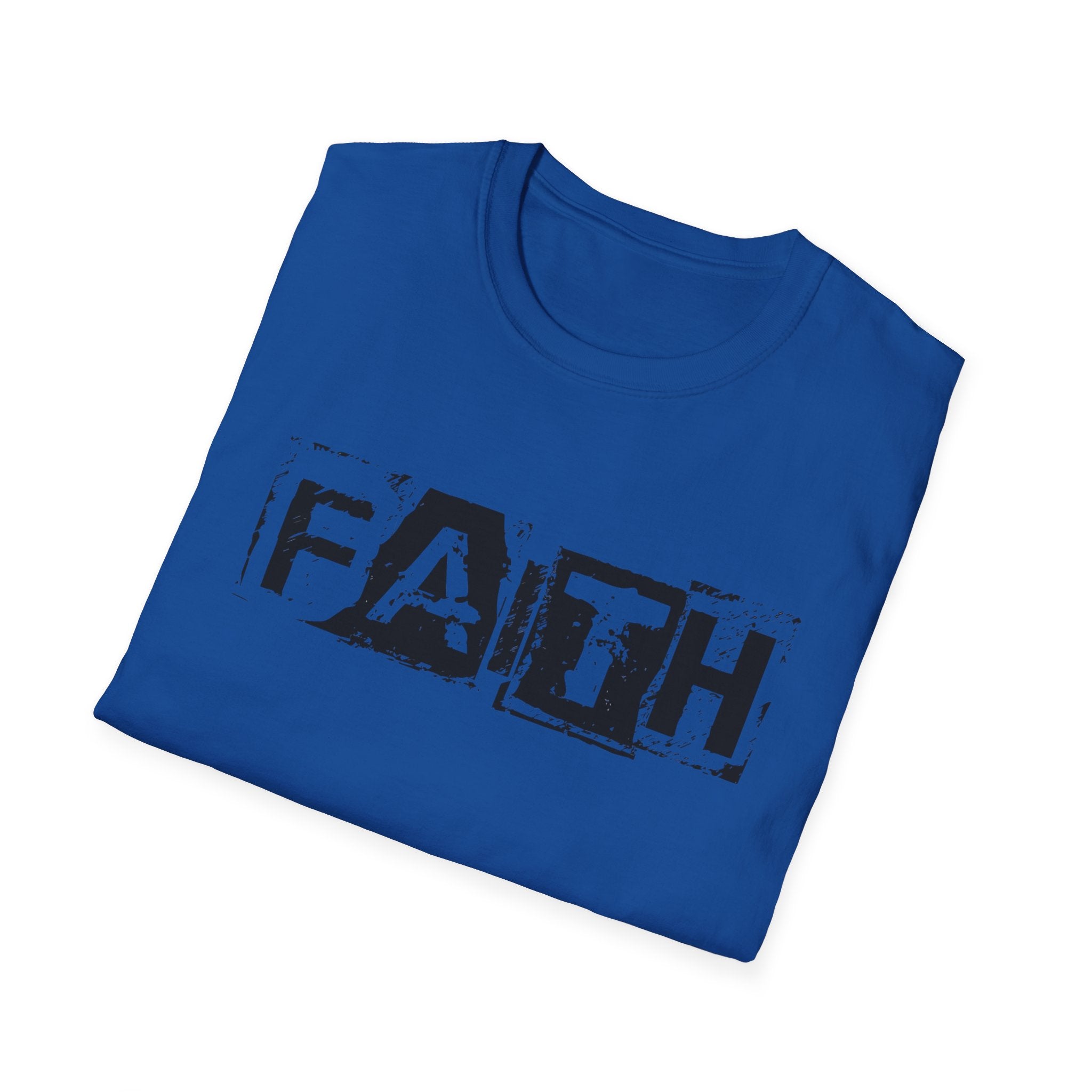 Camiseta Faith Distressed de Bloque — Camiseta Cristiana Gráfica Inspiradora