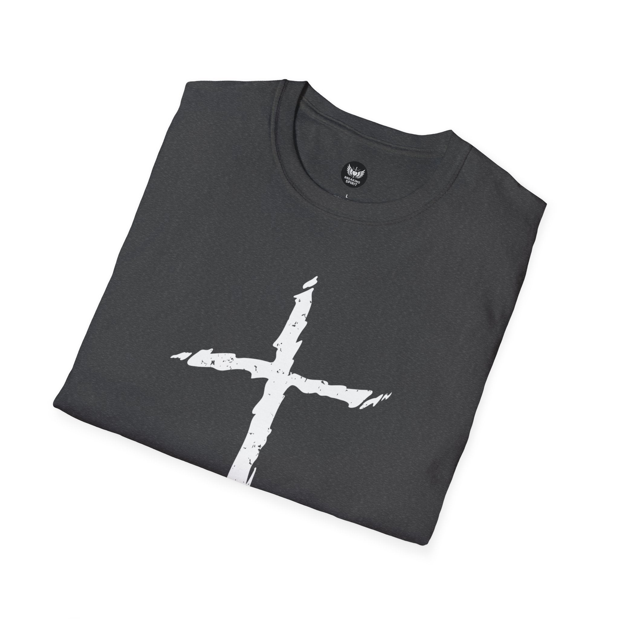 Camiseta Cruzada Pincelada — Camiseta Minimalista de Fe Cristiana