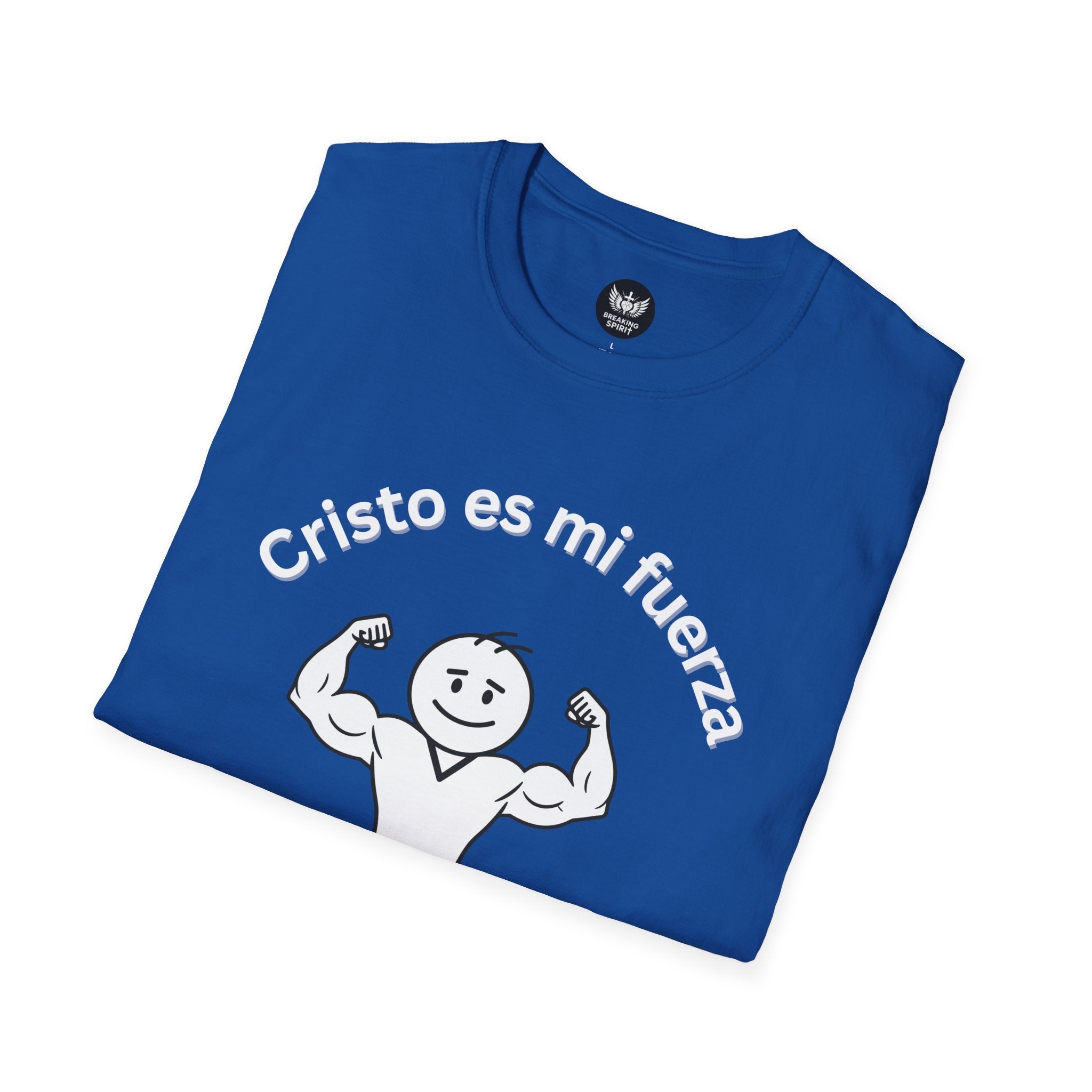 Camiseta cristiana de fuerza — Camiseta de entrenamiento de fe "Cristo es mi fuerza"