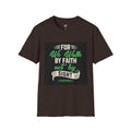 Camiseta de fe — Camiseta gráfica cristiana "Porque por fe andamos, no por vista"
