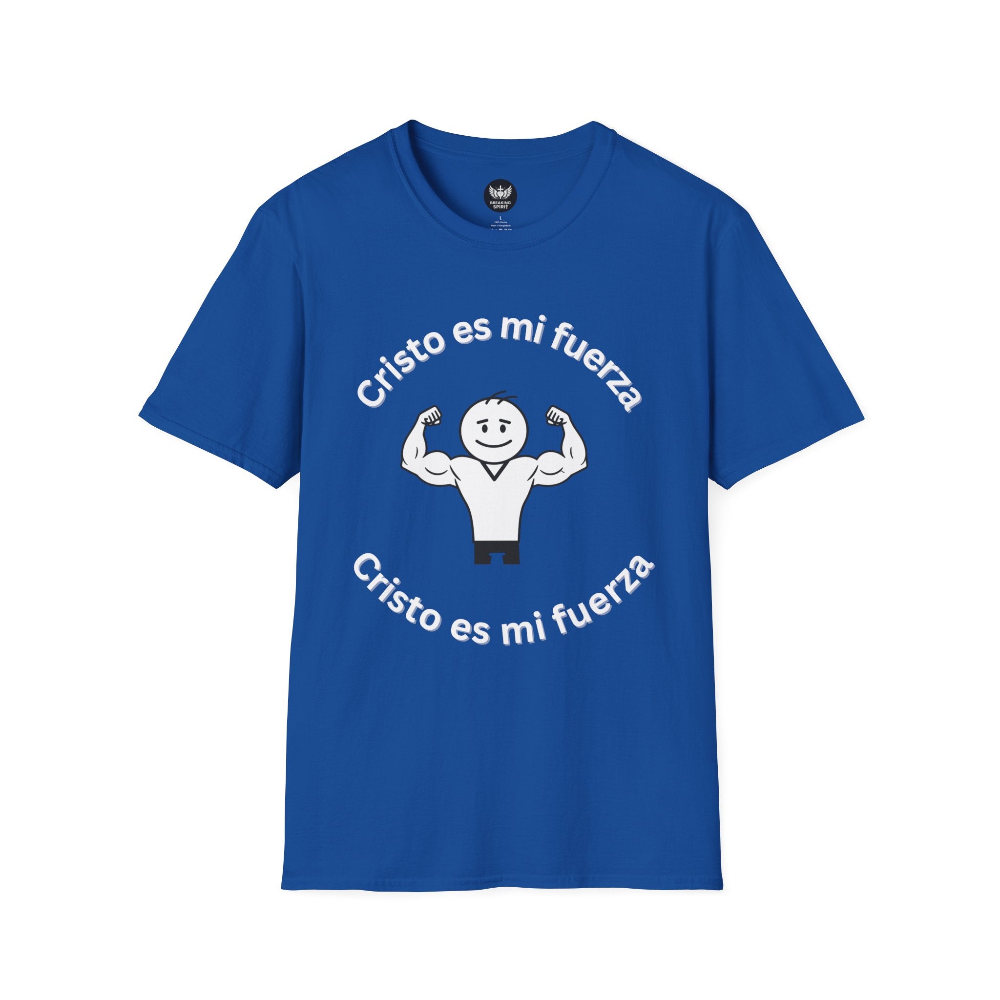 Camiseta cristiana de fuerza — Camiseta de entrenamiento de fe "Cristo es mi fuerza"