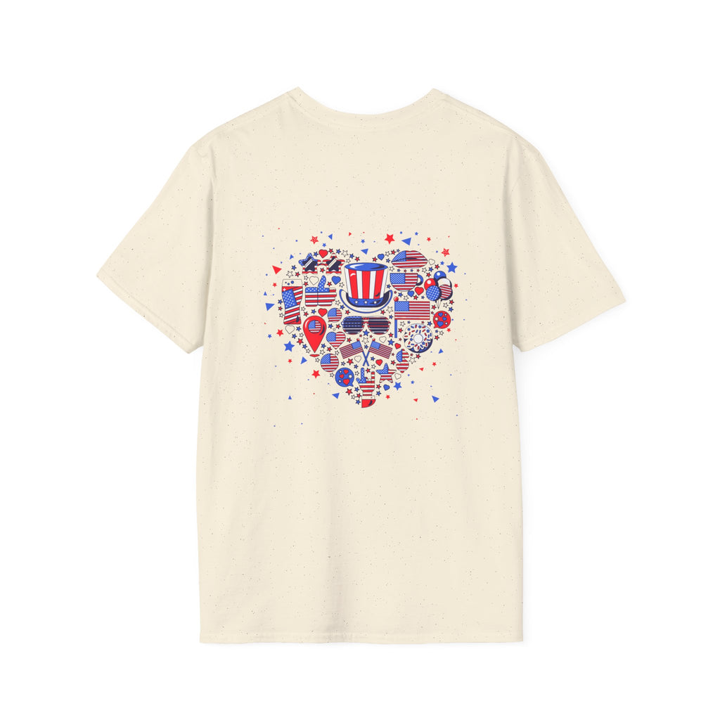 Camiseta gráfica Corazón patriótico