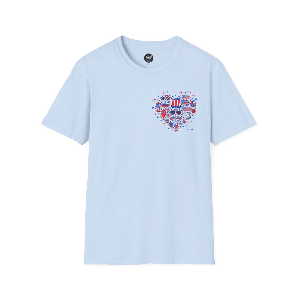 Camiseta gráfica Corazón patriótico