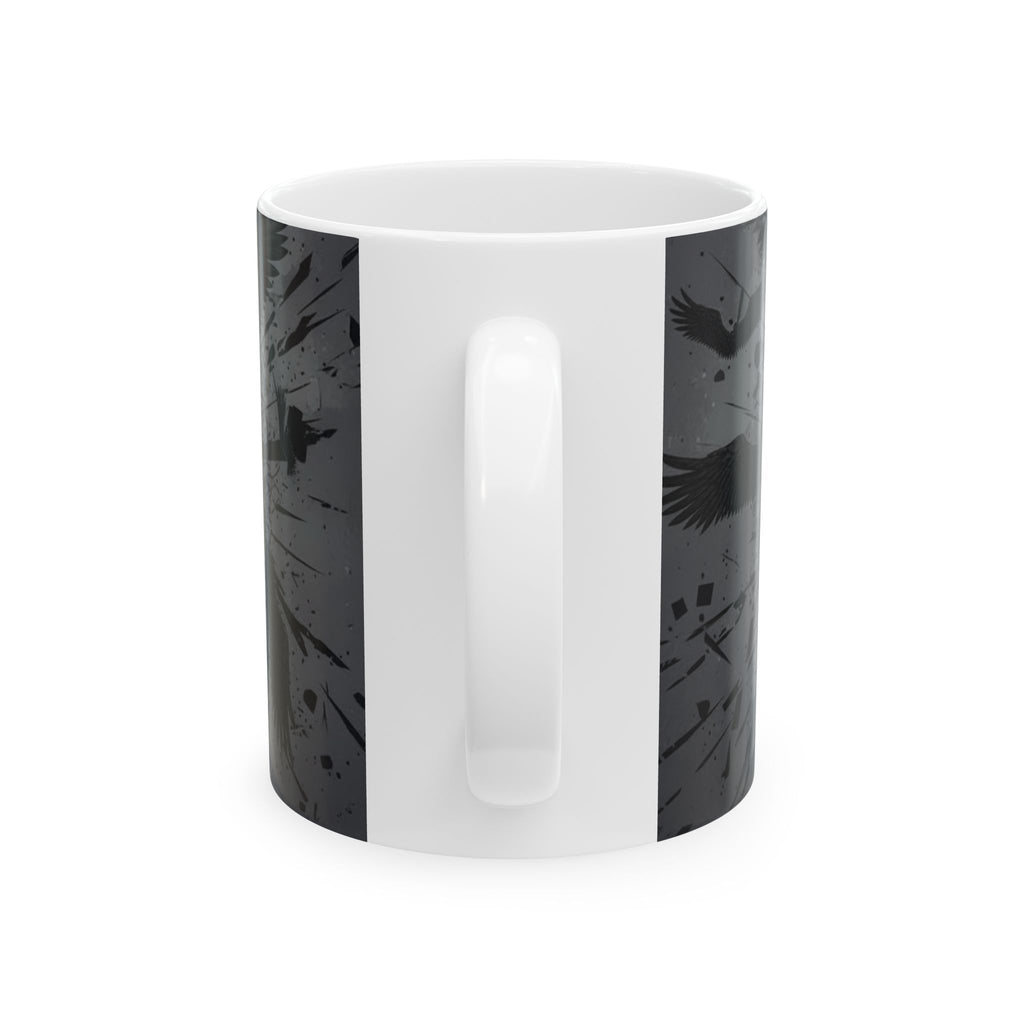 Christian Cross Ceramic Mug — Dark Grunge Faith Design (11oz & 15oz)