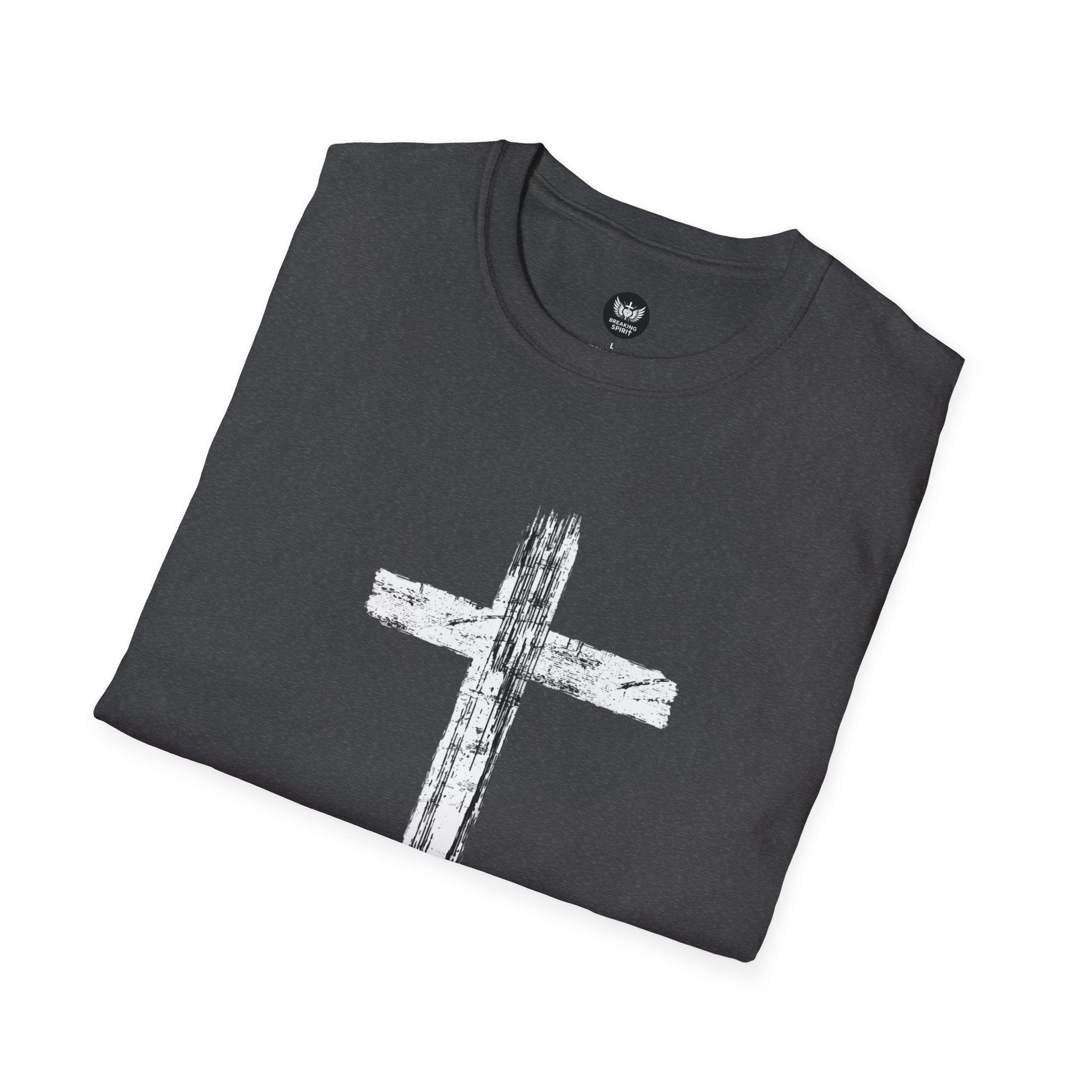 Christian Cross T-Shirt — Minimal Grunge Faith Tee