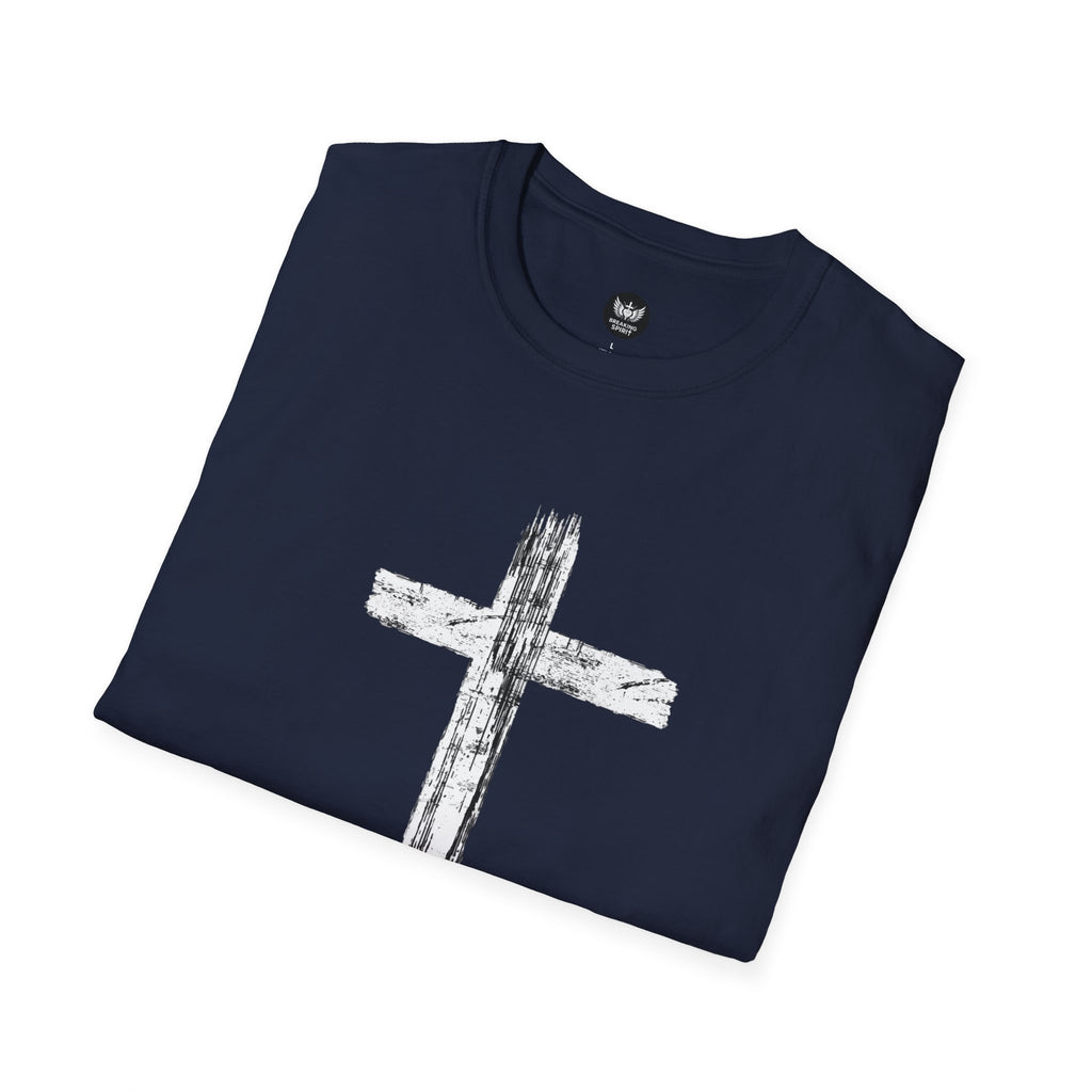 Christian Cross T-Shirt — Minimal Grunge Faith Tee