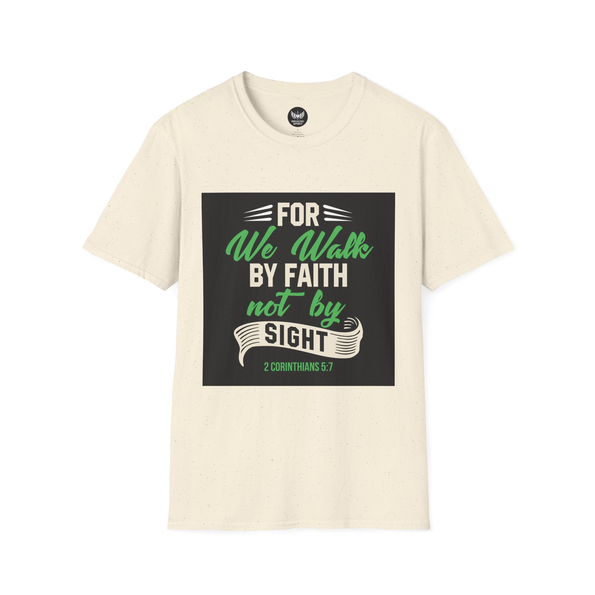 Faith T-Shirt — "For We Walk by Faith Not by Sight" Christian Graphic Tee