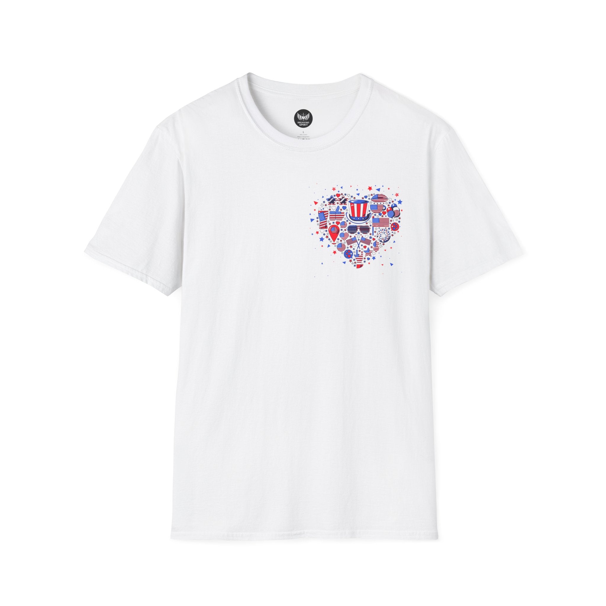 Patriotic Heart Graphic T-Shirt